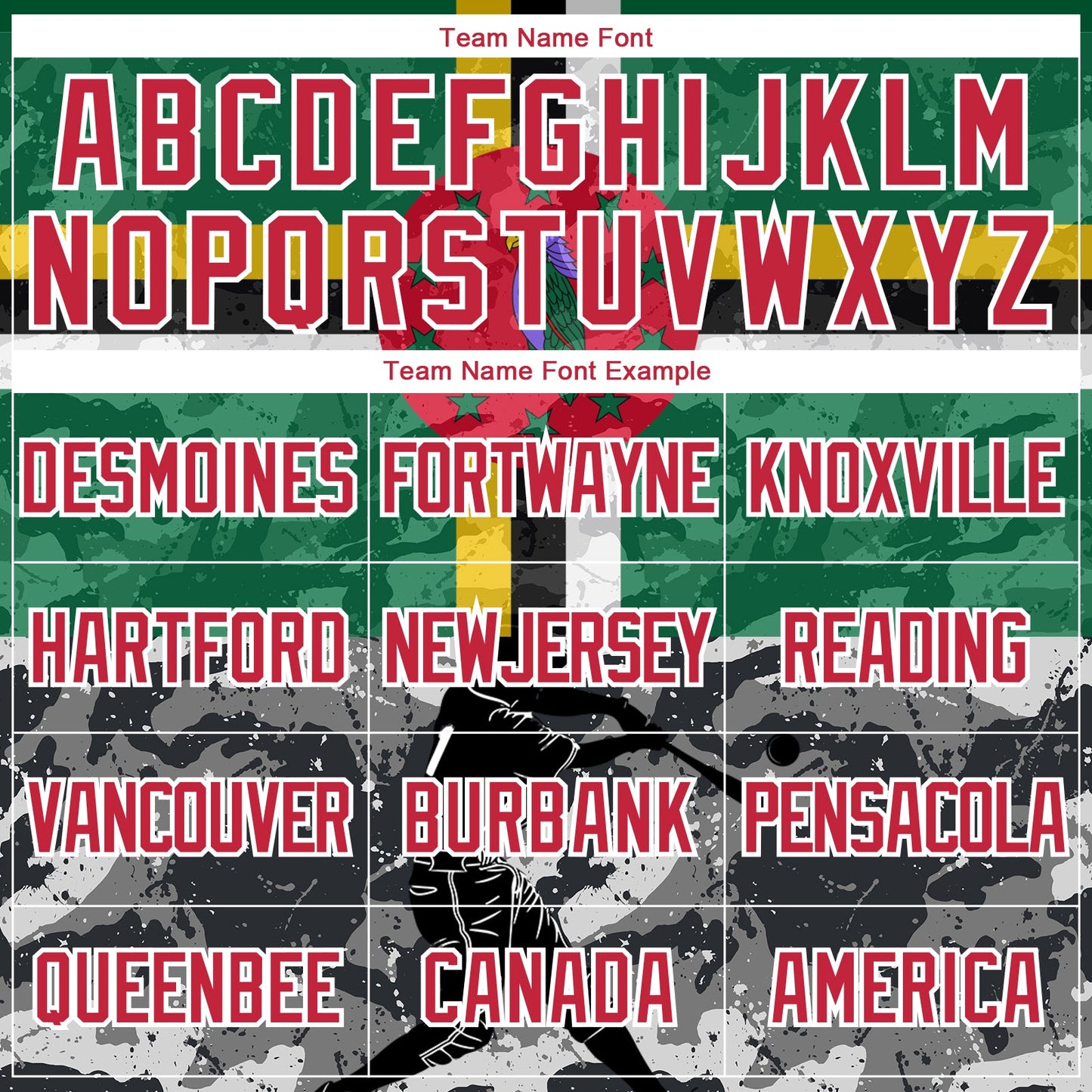 Custom Camo Red-White 3D Dominica Dominican Flag Sports Pullover Sweatshirt Salute To Service Hoodie view 3