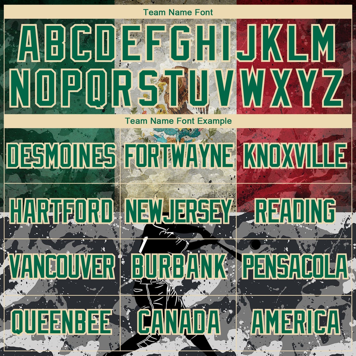 Custom Camo Kelly Green-Cream 3D Mexico Vintage Mexican Flag Sports Pullover Sweatshirt Salute To Service Hoodie view 3