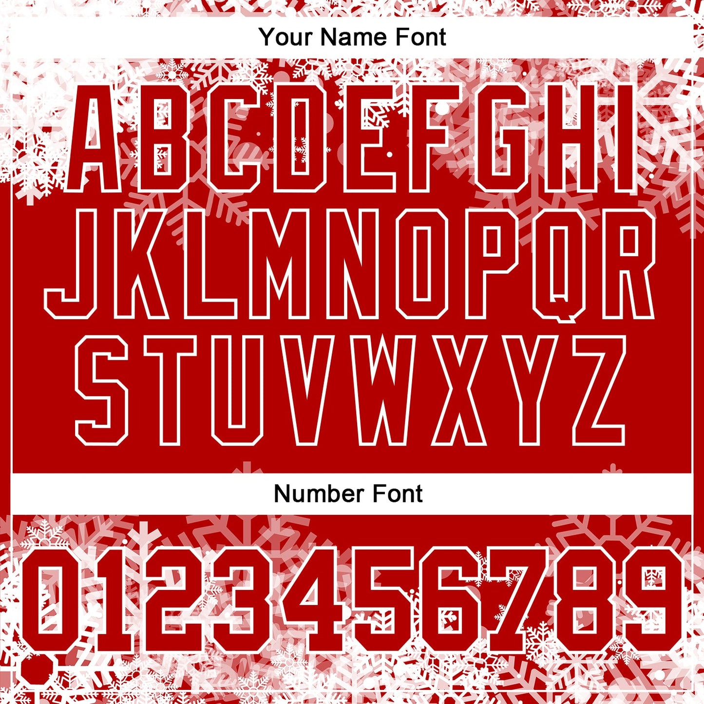 Custom Stitched Red White Christmas Snowflakes 3D Sports Pullover Sweatshirt Hoodie view 4