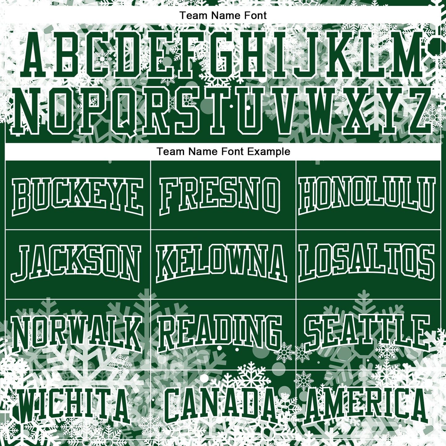Custom Stitched Green White Christmas Snowflakes 3D Sports Pullover Sweatshirt Hoodie view 3