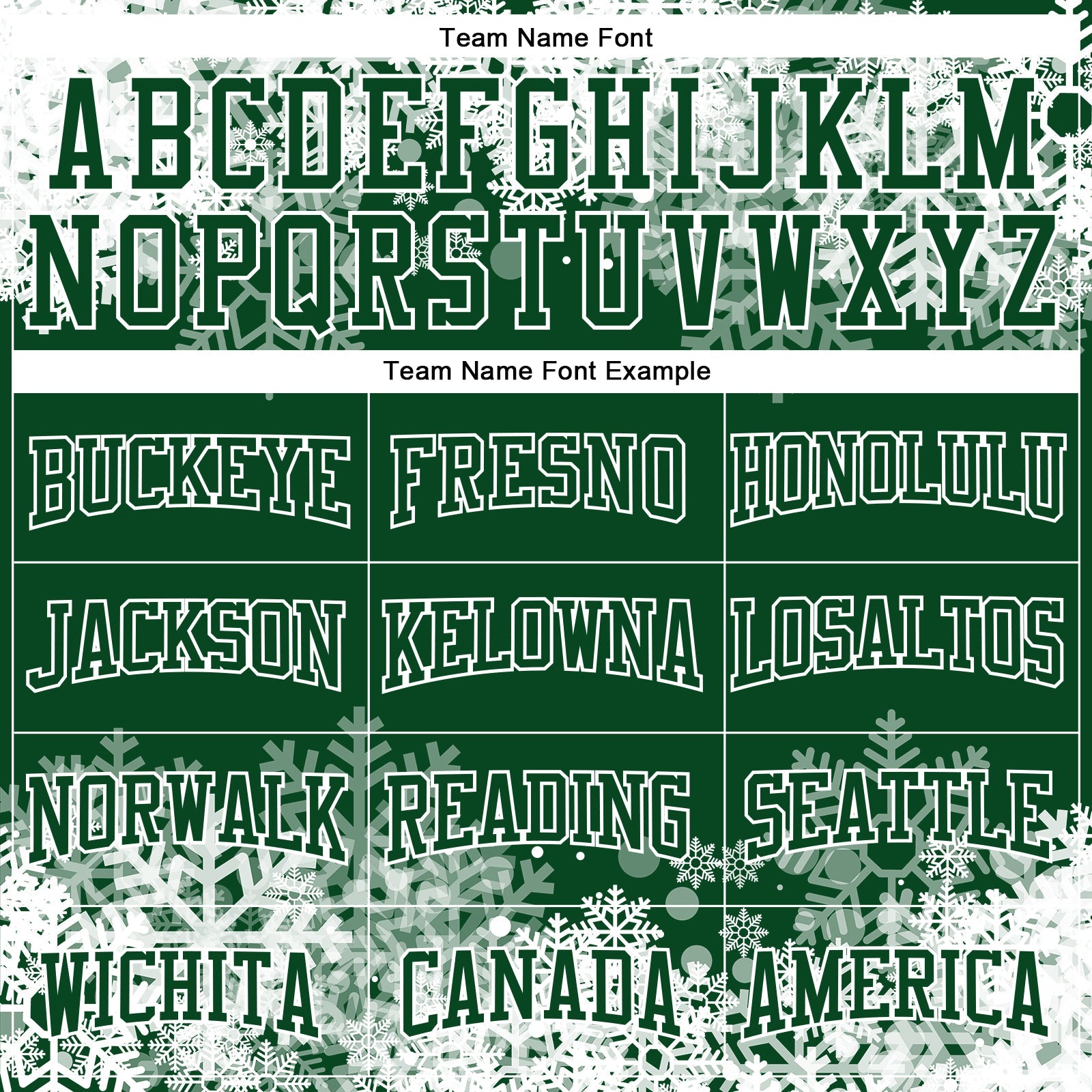 Custom Stitched Green White Christmas Snowflakes 3D Sports Pullover Sweatshirt Hoodie view 3