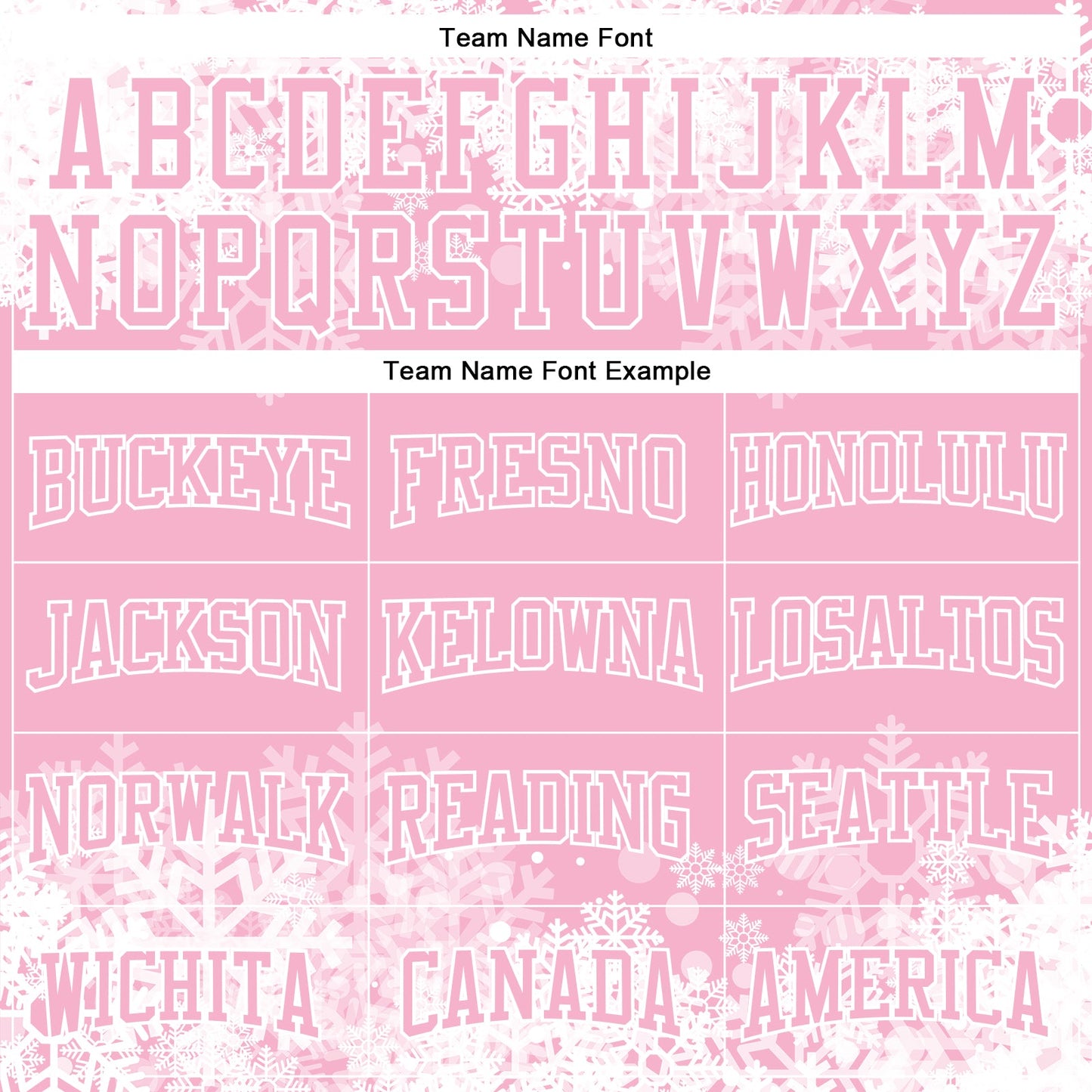 Custom Stitched Light Pink White Christmas Snowflakes 3D Sports Pullover Sweatshirt Hoodie view 3