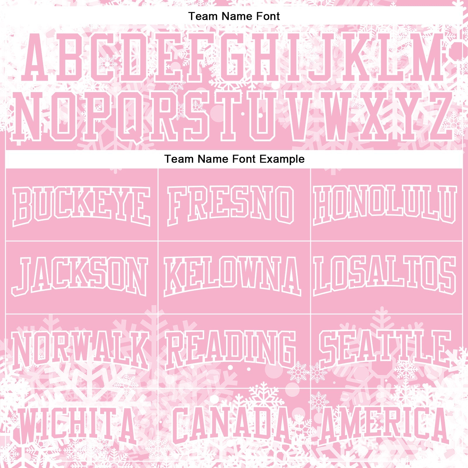Custom Stitched Light Pink White Christmas Snowflakes 3D Sports Pullover Sweatshirt Hoodie view 3