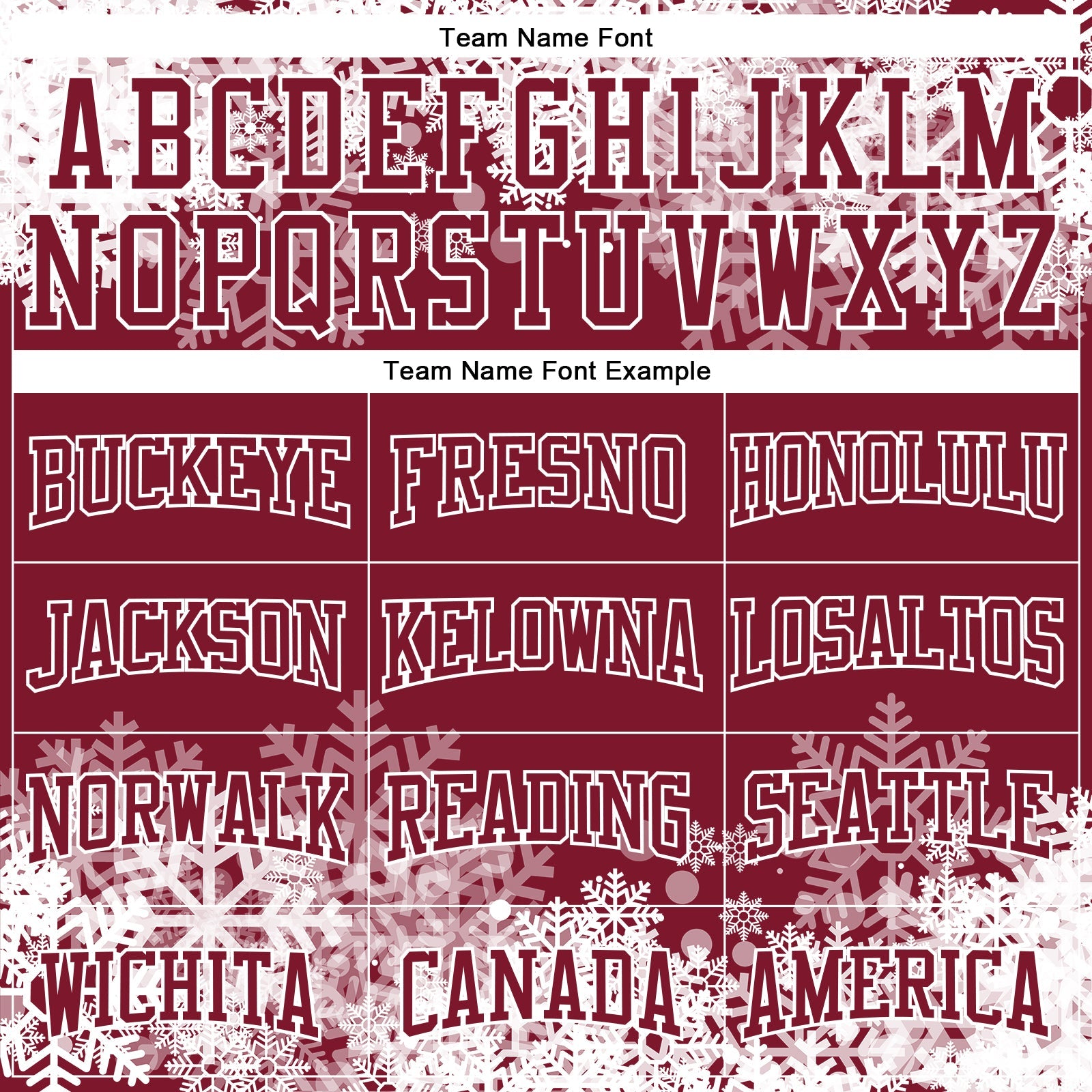 Custom Stitched Crimson White Christmas Snowflakes 3D Sports Pullover Sweatshirt Hoodie view 3