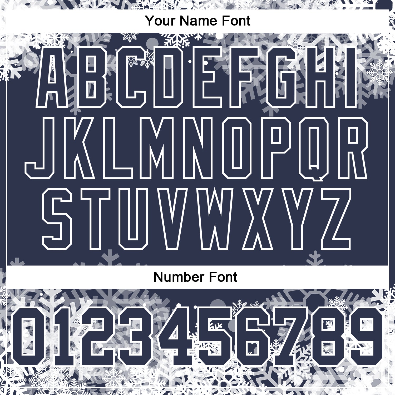Custom Stitched Navy White Christmas Snowflakes 3D Sports Pullover Sweatshirt Hoodie view 4