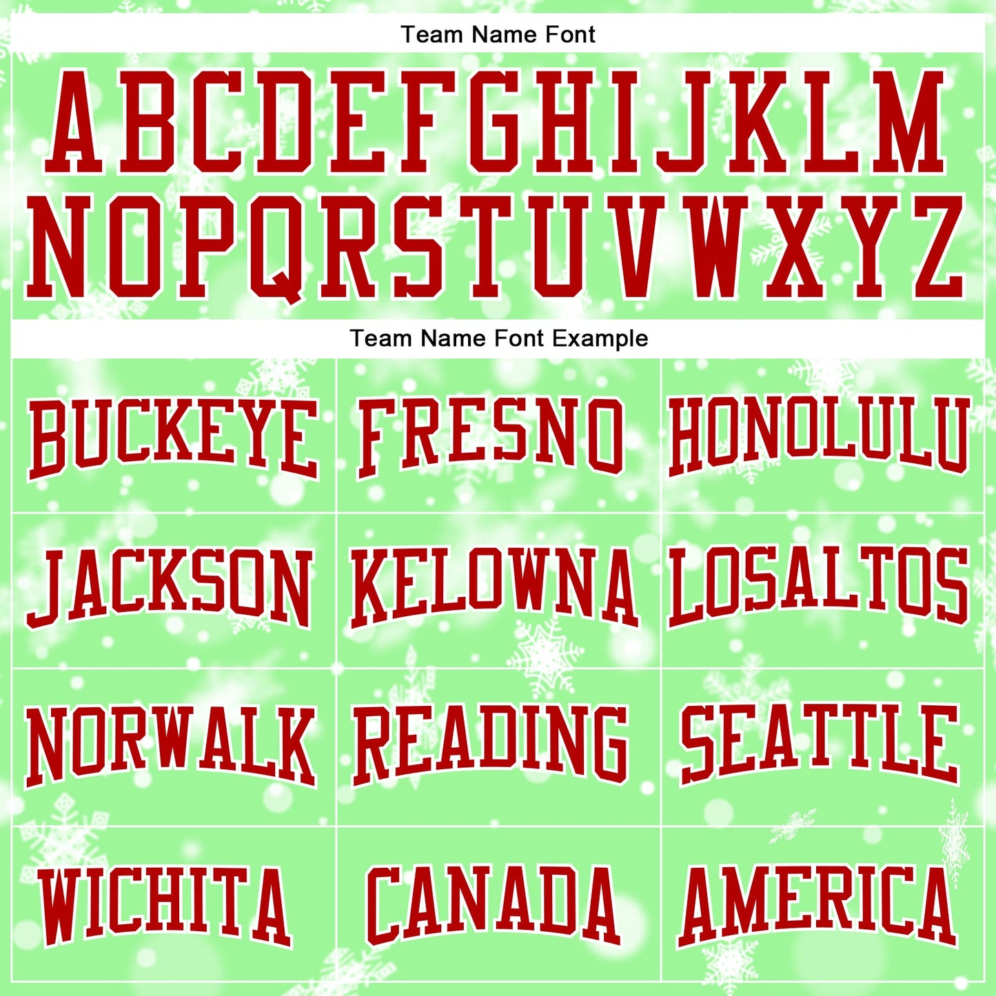 Custom Stitched Pea Green Red-White Christmas Snowflakes 3D Sports Pullover Sweatshirt Hoodie view 3