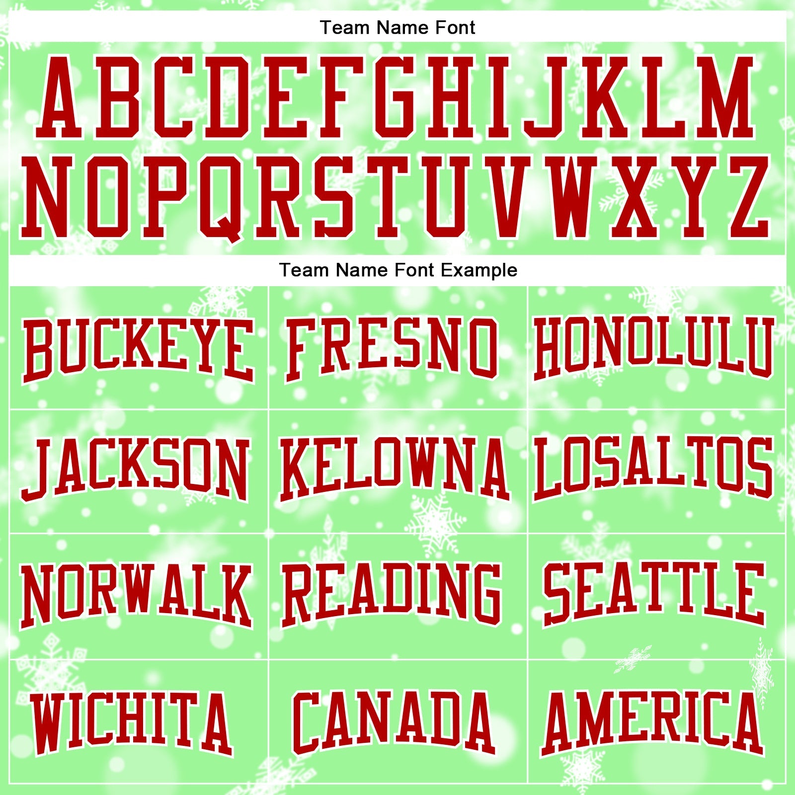 Custom Stitched Pea Green Red-White Christmas Snowflakes 3D Sports Pullover Sweatshirt Hoodie view 3