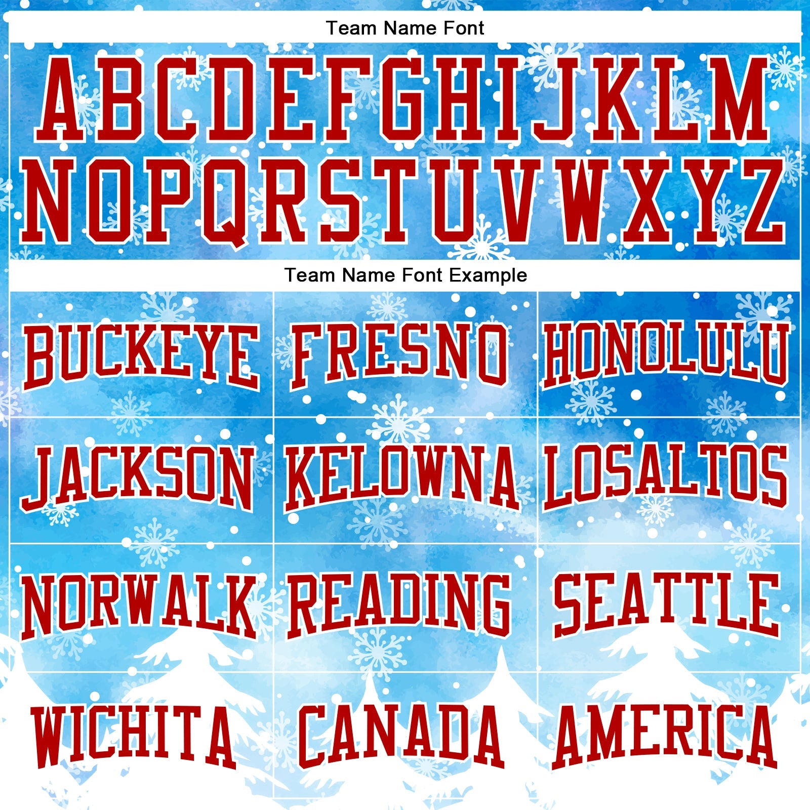Custom Stitched Powder Blue Red-White Christmas Snowflakes 3D Sports Pullover Sweatshirt Hoodie view 3