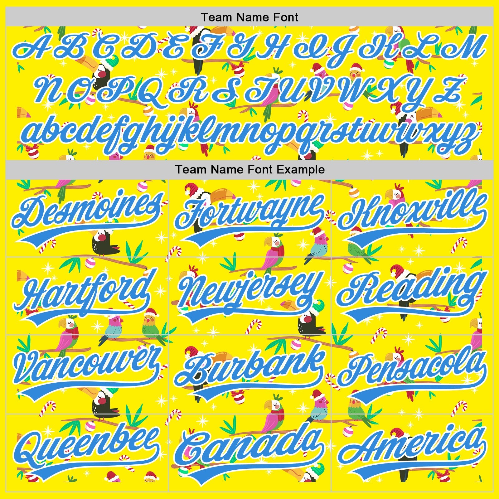 Custom Light Yellow Electric Blue-White 3D Funny Christmas Authentic Baseball Jersey view 4
