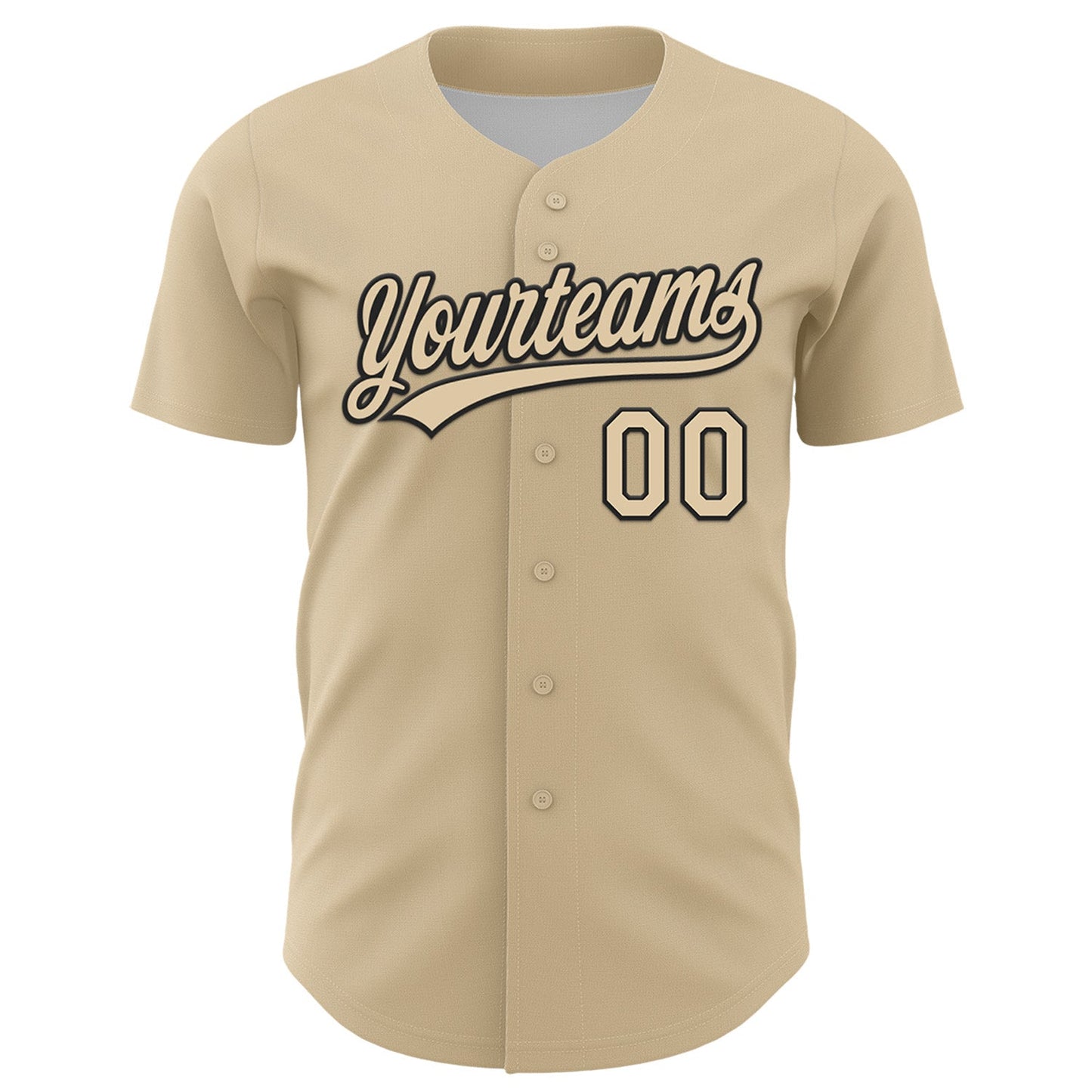 Custom City Cream Black 3D Pattern Design Black History Month Authentic Baseball Jersey view 2