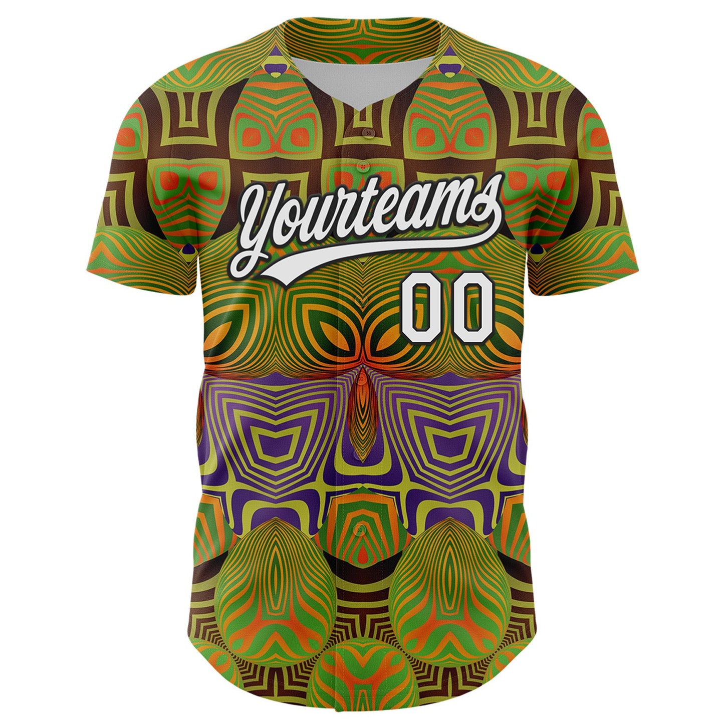 Custom Olive White-Black 3D Pattern Design Black History Month Authentic Salute To Service Baseball Jersey view 2