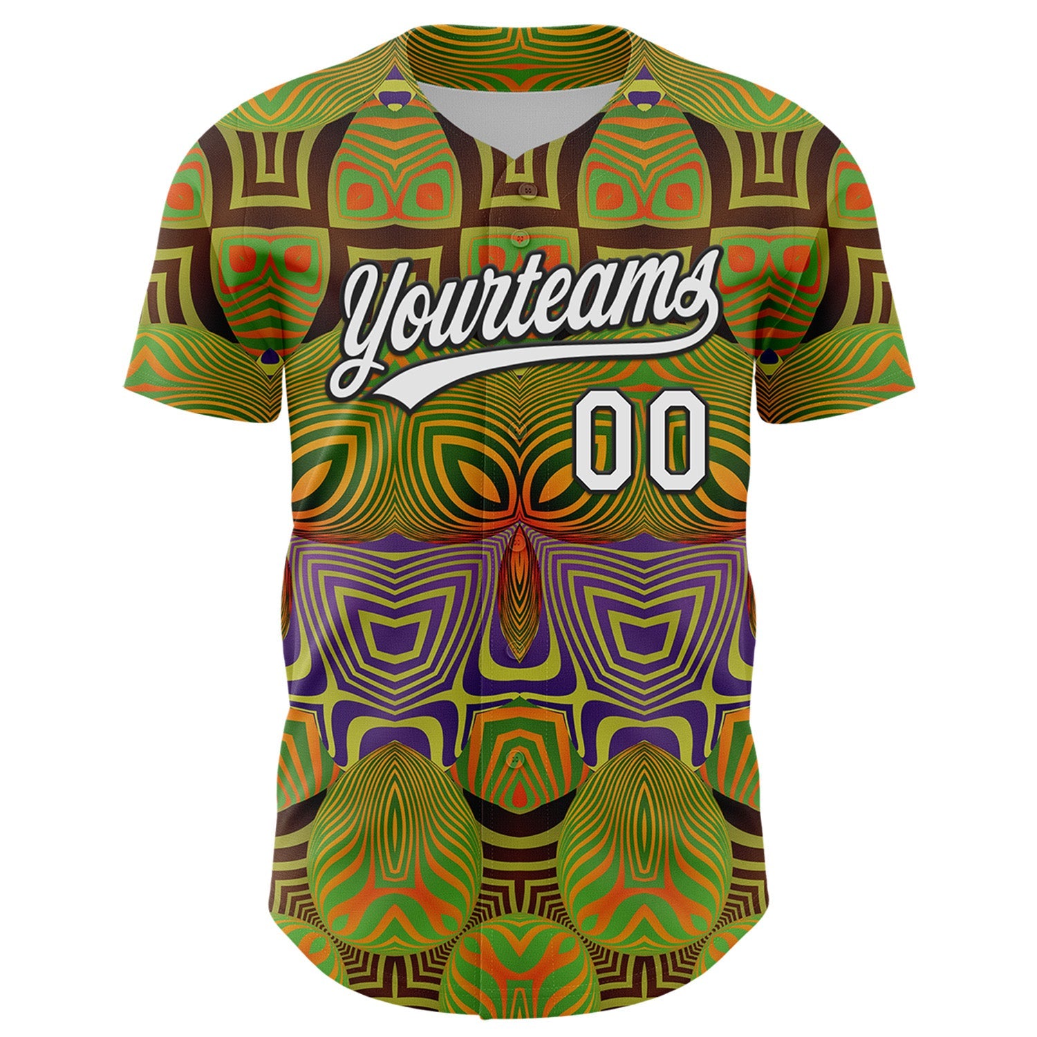Custom Olive White-Black 3D Pattern Design Black History Month Authentic Salute To Service Baseball Jersey view 2