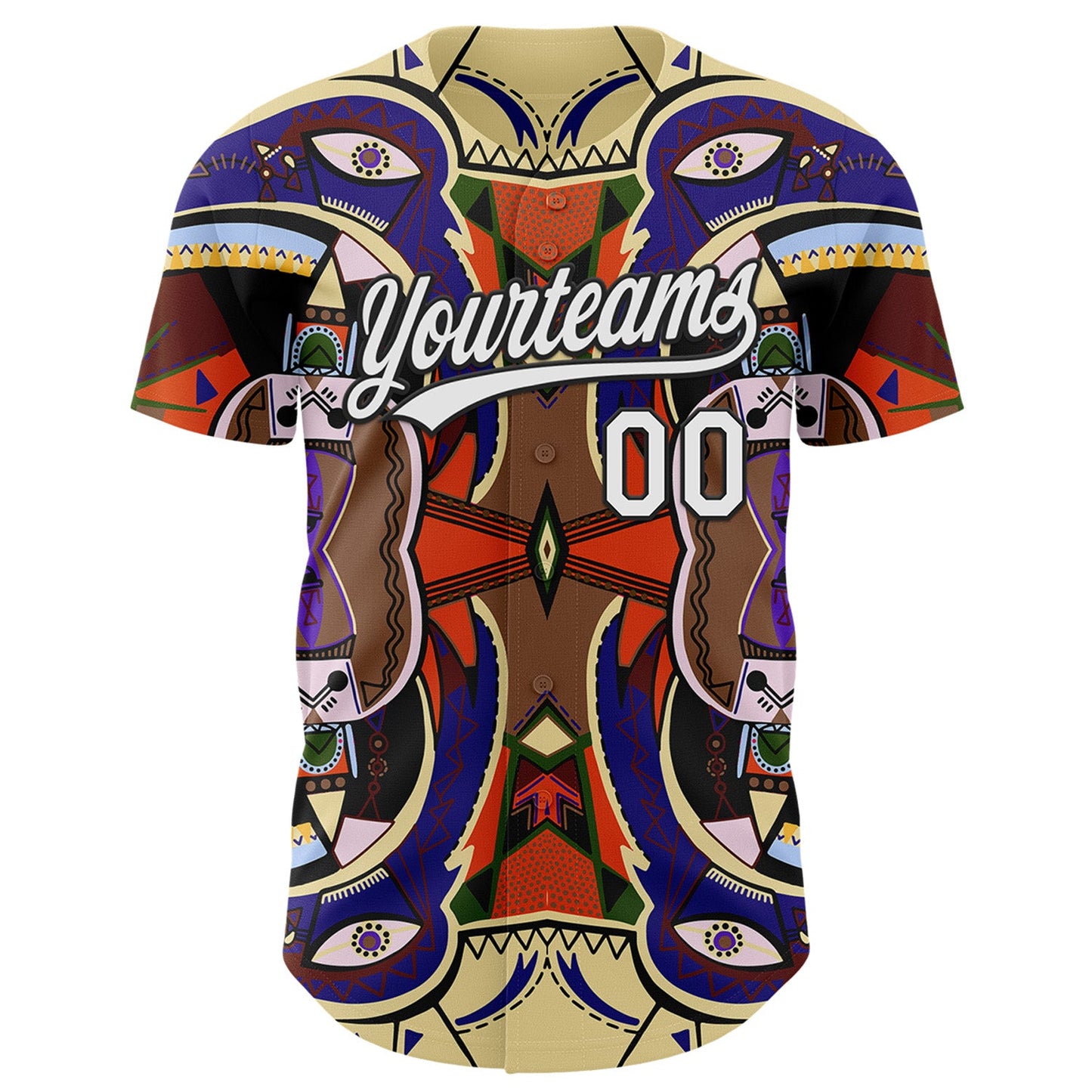 Custom Dark Purple White-Black 3D Pattern Design Black History Month Authentic Baseball Jersey view 2