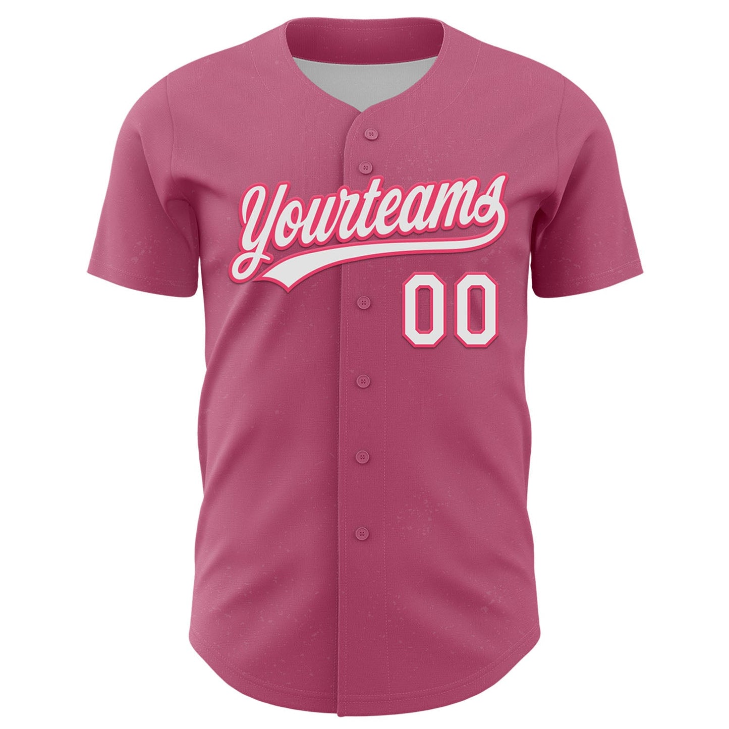 Custom Pink White-Neon Pink 3D Love Heart Valentine's Day Authentic Baseball Jersey view 2