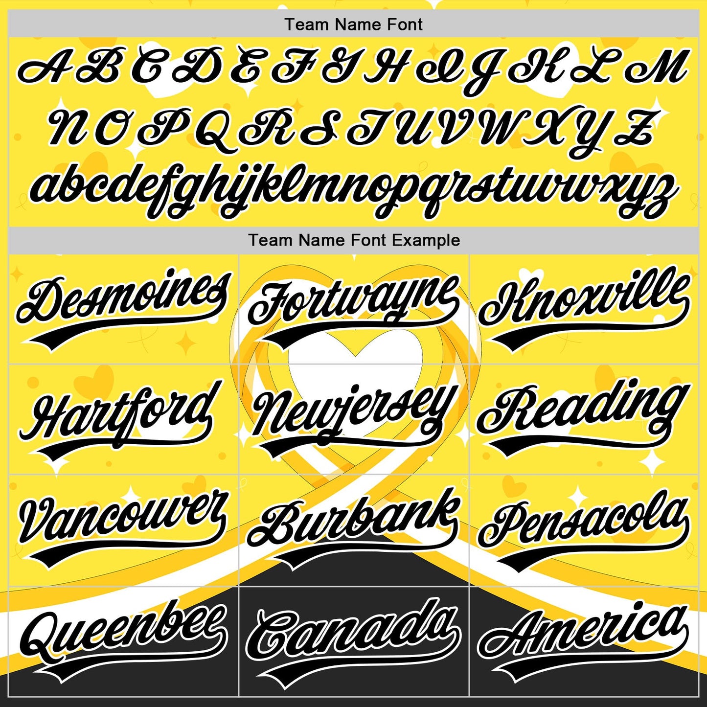 Custom Yellow Black-White 3D Bone Cancer Ribbon Authentic Baseball Jersey view 4
