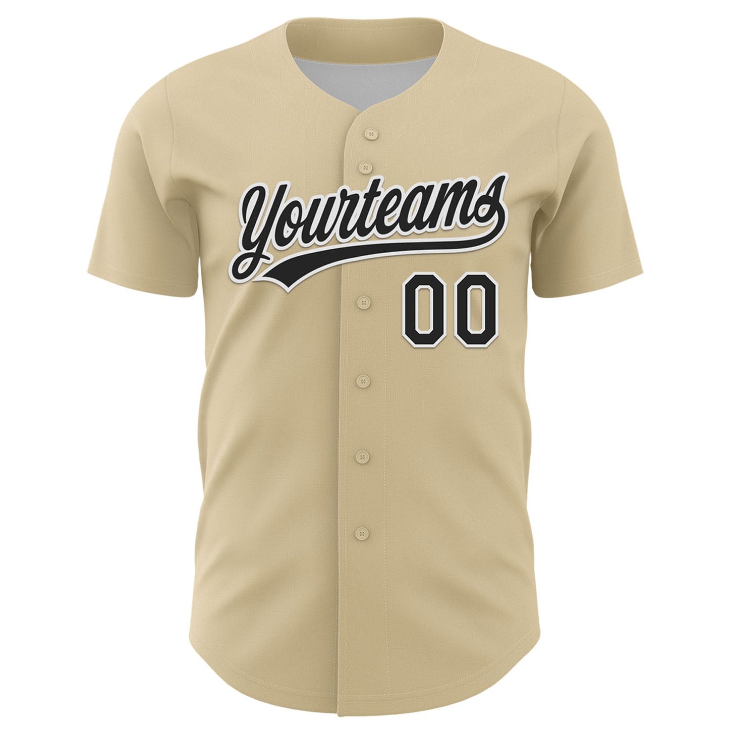 Custom Cream Black-Kelly Green 3D Gallbladder And Bile Duct Cancer Ribbon Authentic Baseball Jersey view 2