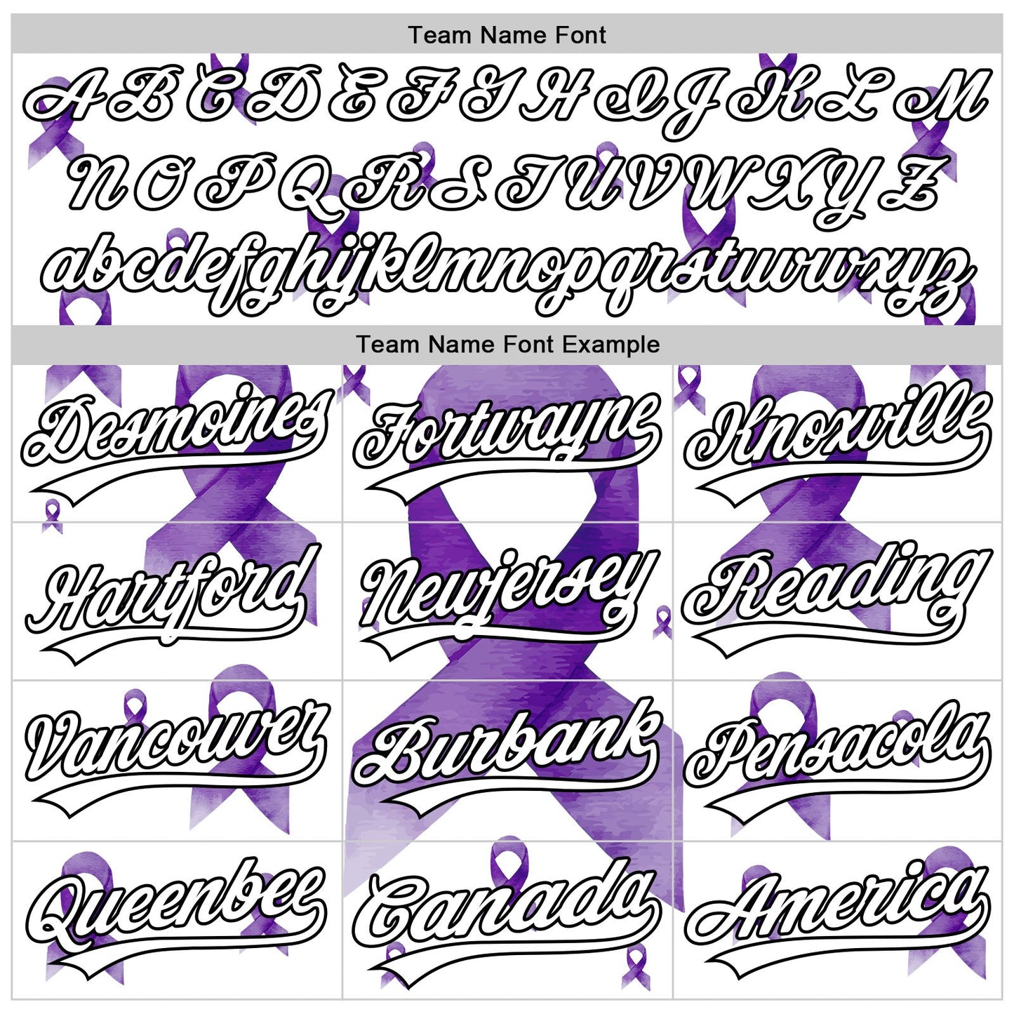 Custom White Purple-Black 3D Gynecological Cancer Ribbon Authentic Baseball Jersey view 4