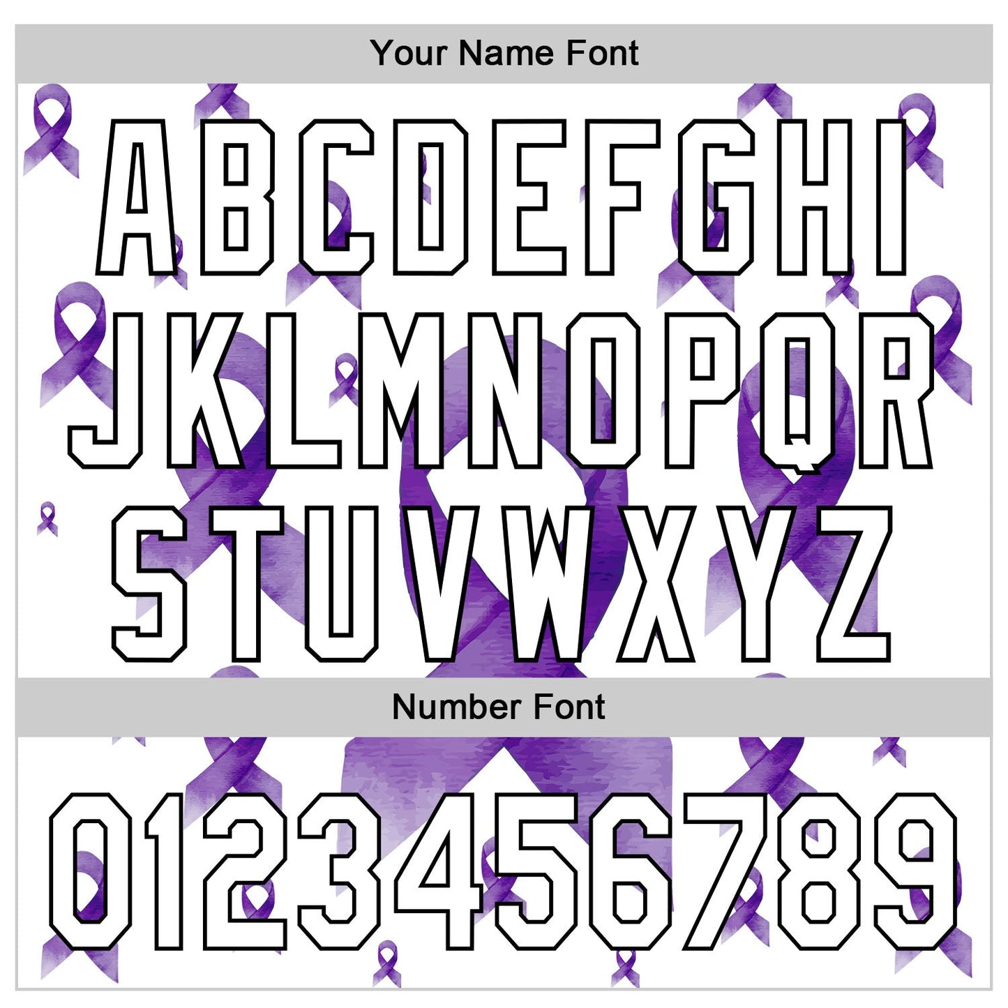 Custom White Purple-Black 3D Gynecological Cancer Ribbon Authentic Baseball Jersey view 5