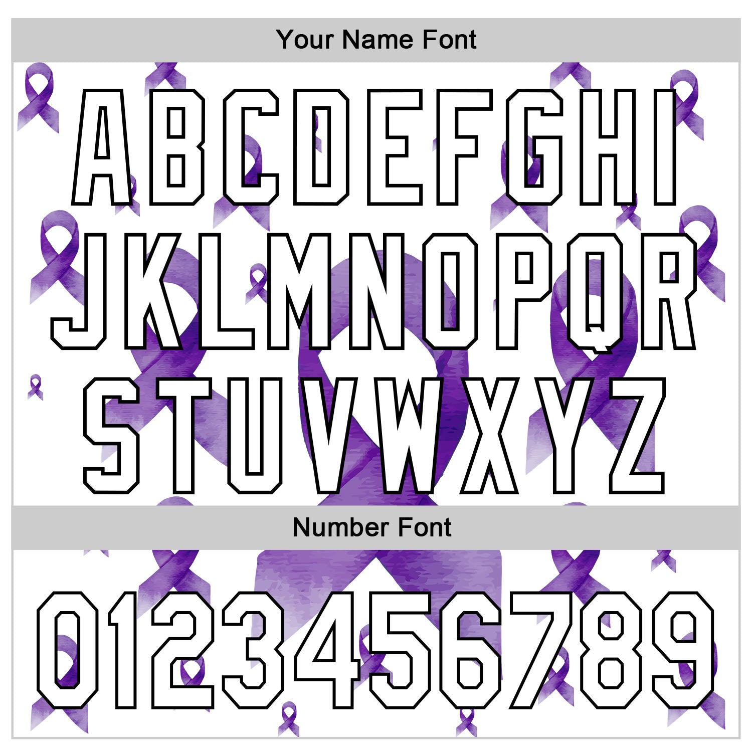 Custom White Purple-Black 3D Gynecological Cancer Ribbon Authentic Baseball Jersey view 5