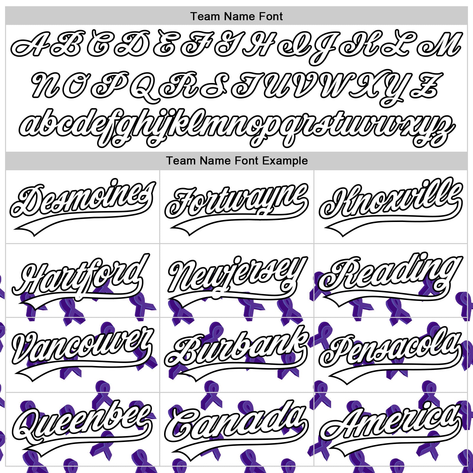 Custom White Purple-Black 3D Gynecological Cancer Ribbon Authentic Baseball Jersey view 4