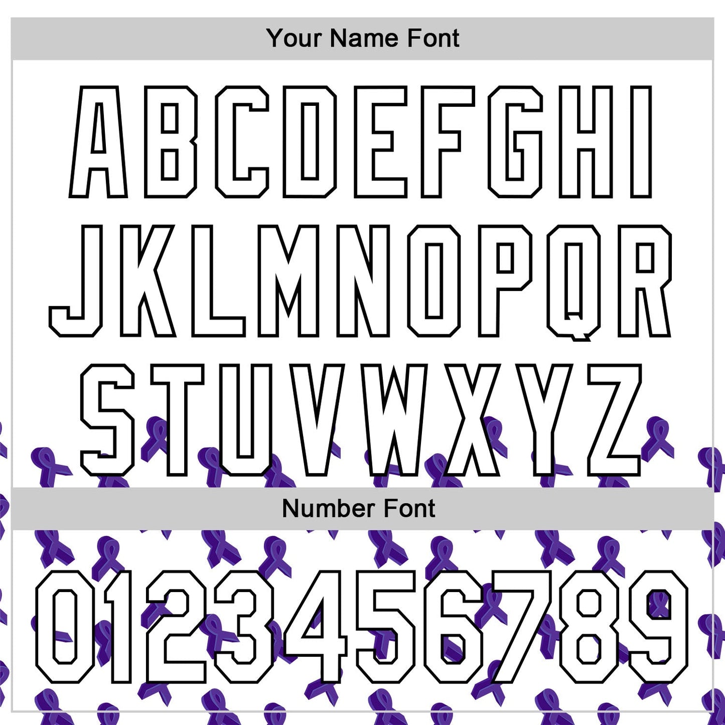 Custom White Purple-Black 3D Gynecological Cancer Ribbon Authentic Baseball Jersey view 5