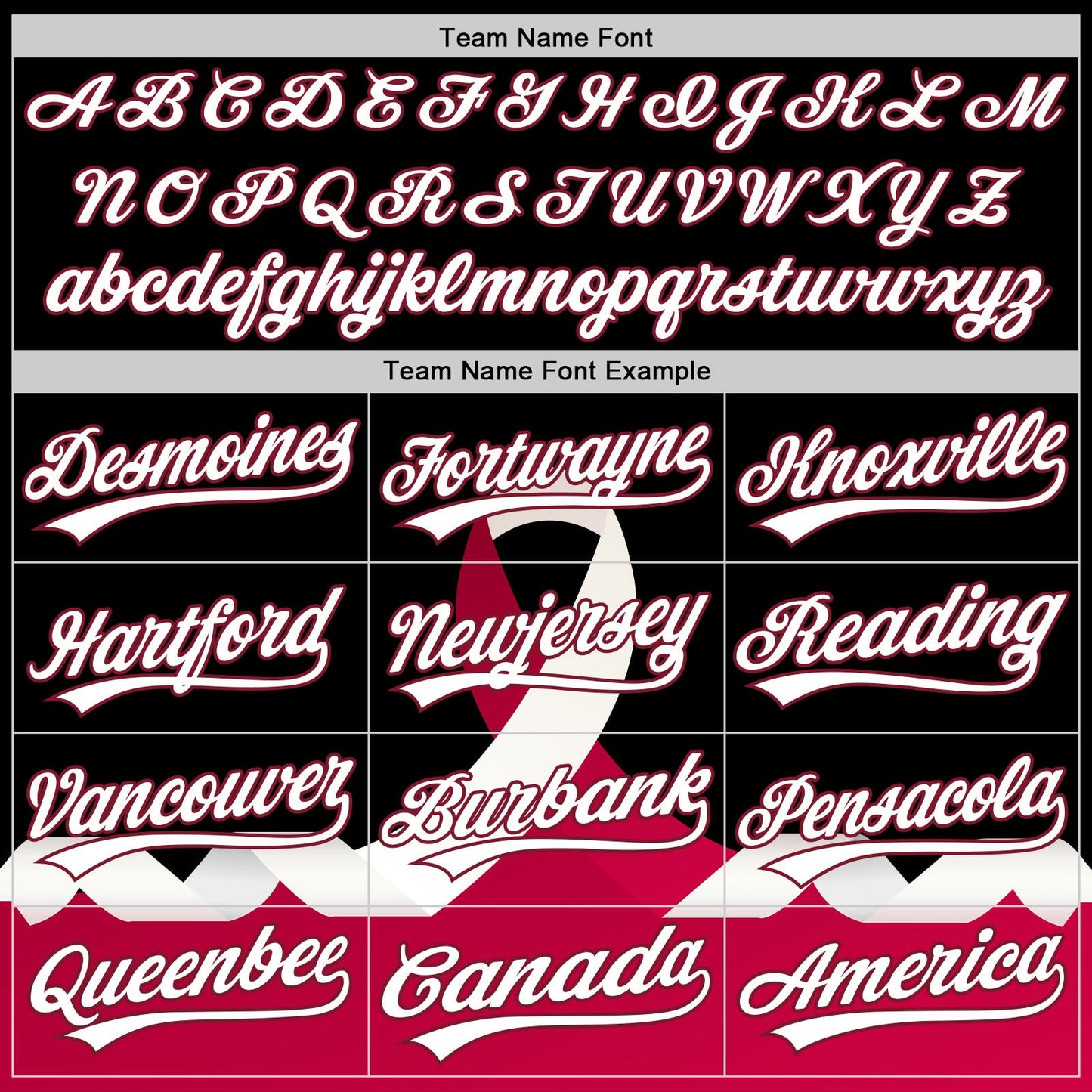 Custom Black White-Crimson 3D Head And Neck Cancer Ribbon Authentic Baseball Jersey view 4