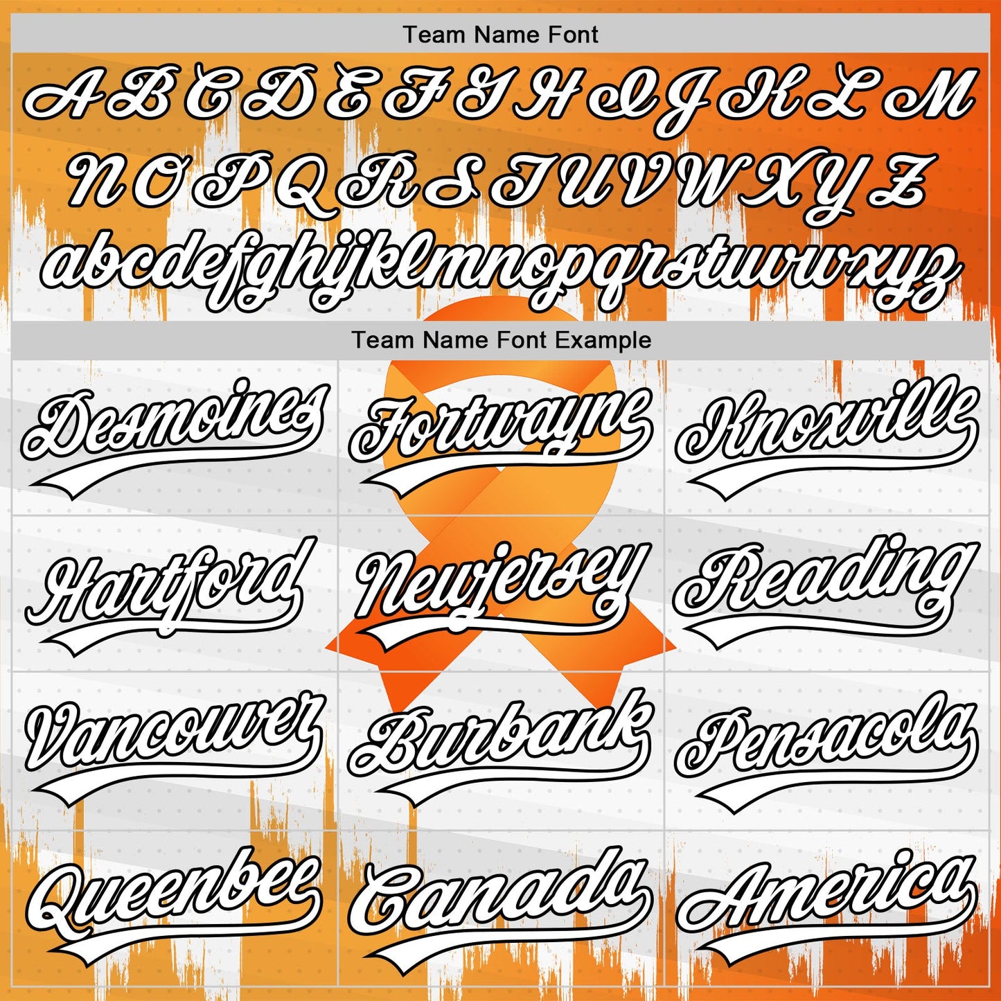 Custom White Orange-Black 3D Kidney Cancer Ribbon Authentic Baseball Jersey view 4