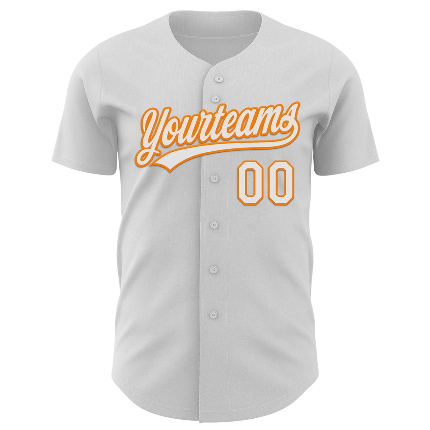 Custom White Bay Orange-Black 3D Kidney Cancer Ribbon Authentic Baseball Jersey view 2