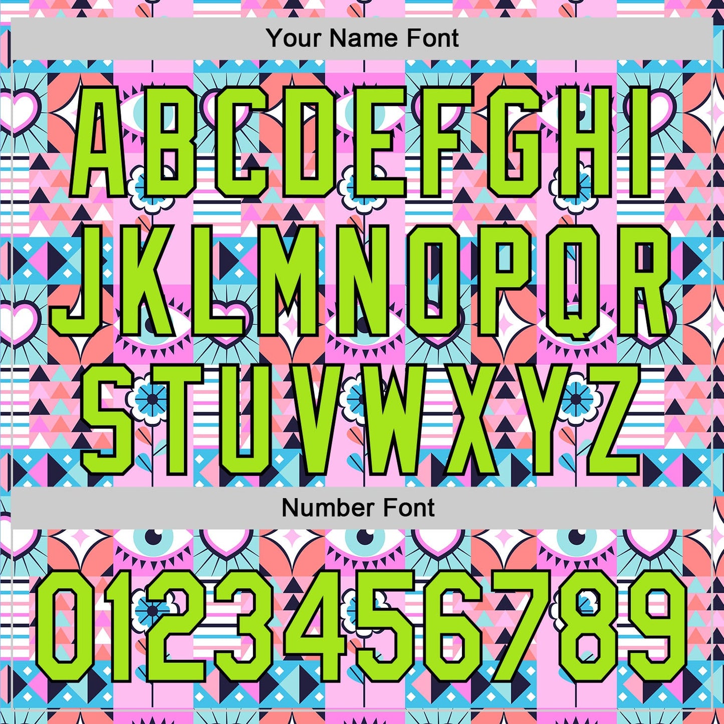 Custom Pink Neon Green-Black 3D Pattern Design Evil Eyes Authentic Baseball Jersey view 5