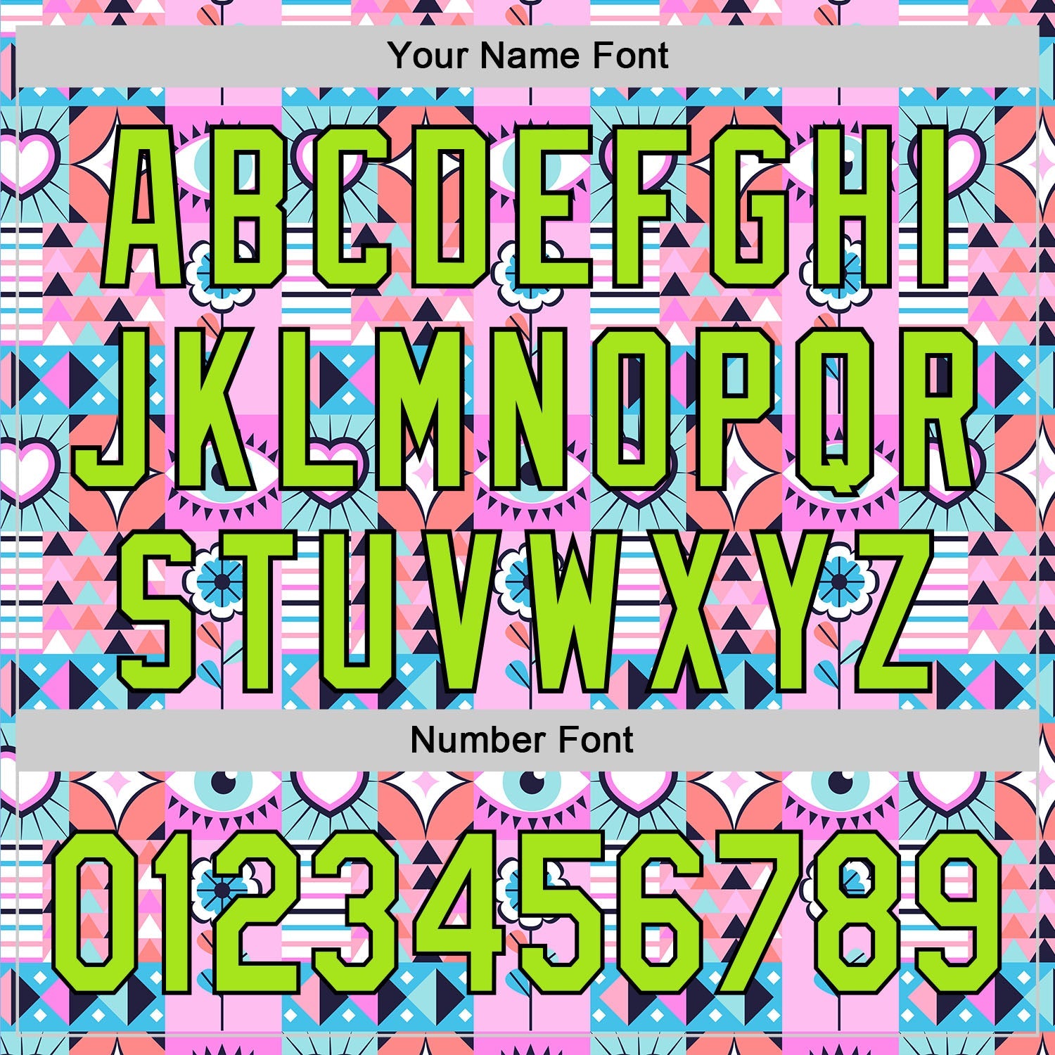 Custom Pink Neon Green-Black 3D Pattern Design Evil Eyes Authentic Baseball Jersey view 5