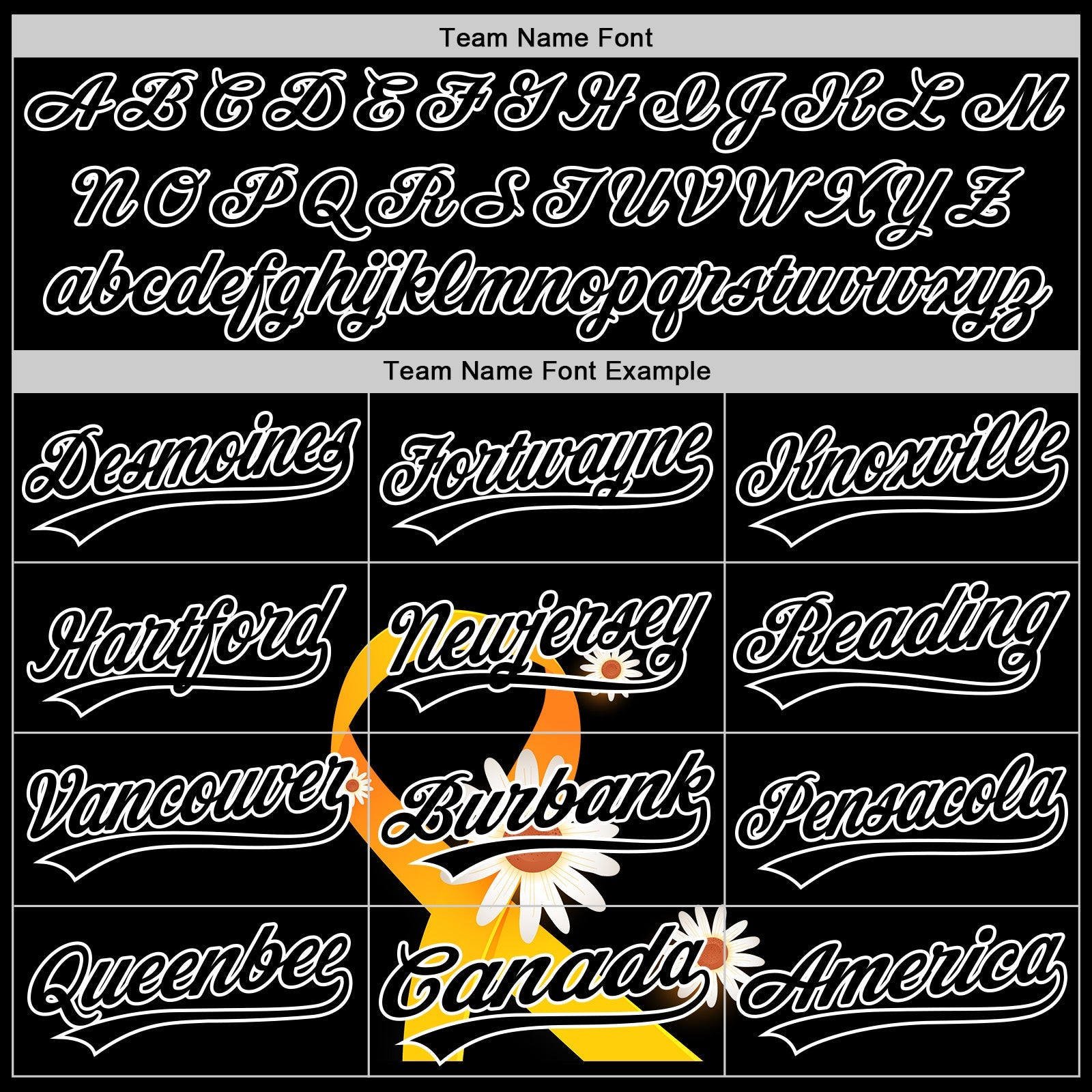 Custom Black Yellow-White 3D Childhood Cancer Gold Ribbon Authentic Baseball Jersey view 4