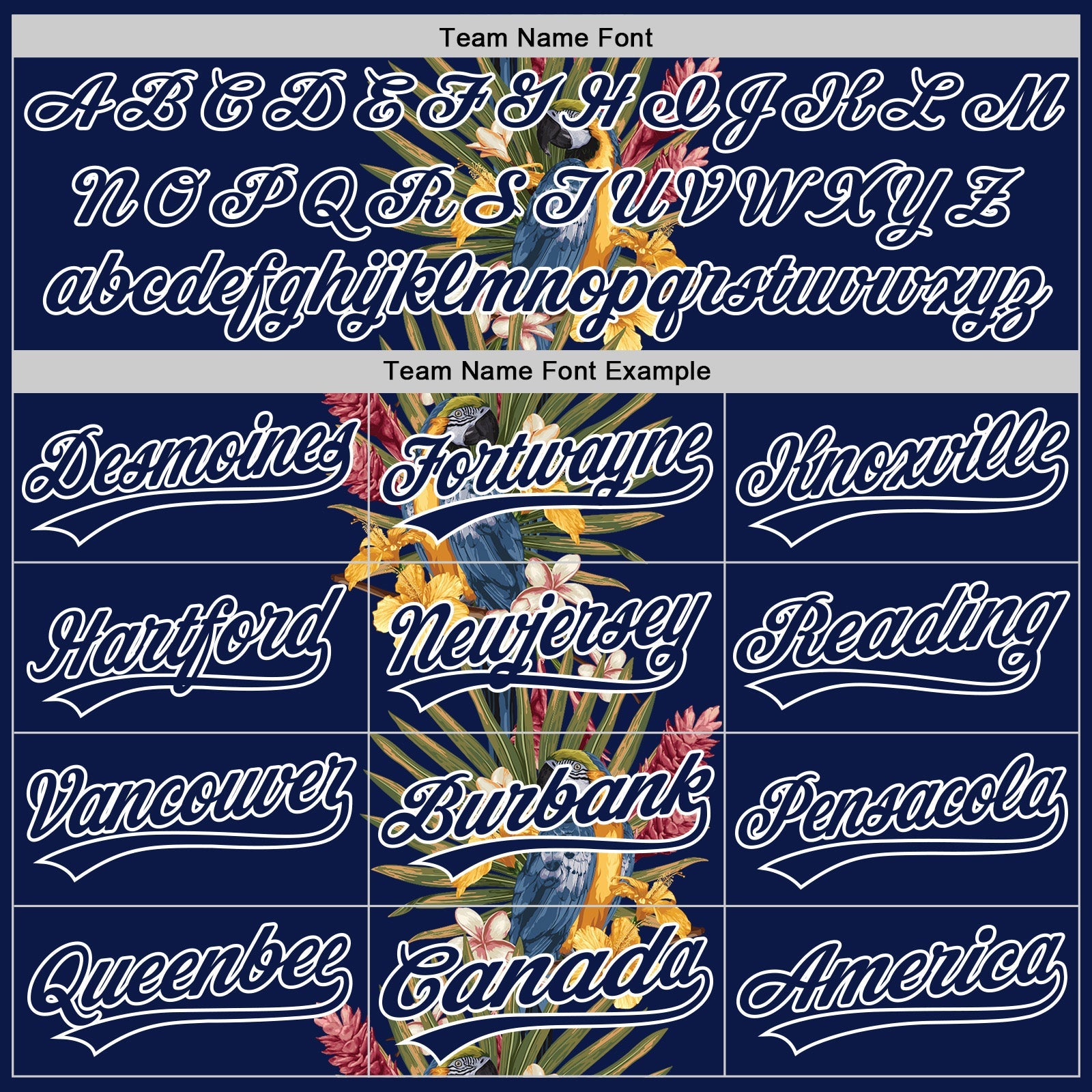 Custom Navy White 3D Tropical Hawaii Palm Tree And Bird Authentic Baseball Jersey view 4