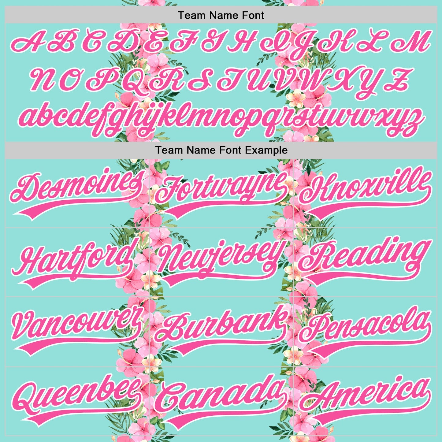 Custom Ice Blue Pink-White 3D Tropical Hawaii Jungle Leaves And Flower Authentic Baseball Jersey view 4
