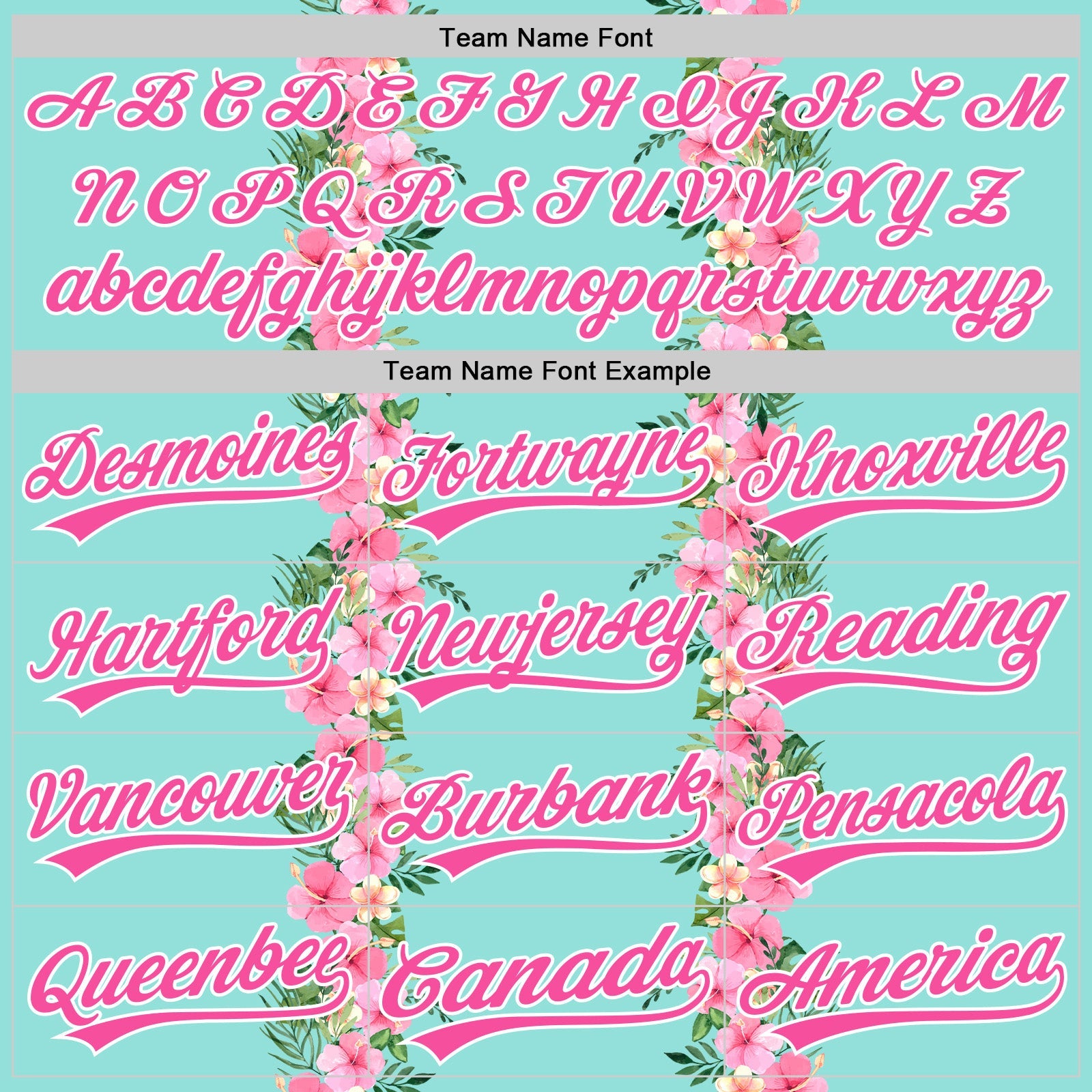 Custom Ice Blue Pink-White 3D Tropical Hawaii Jungle Leaves And Flower Authentic Baseball Jersey view 4