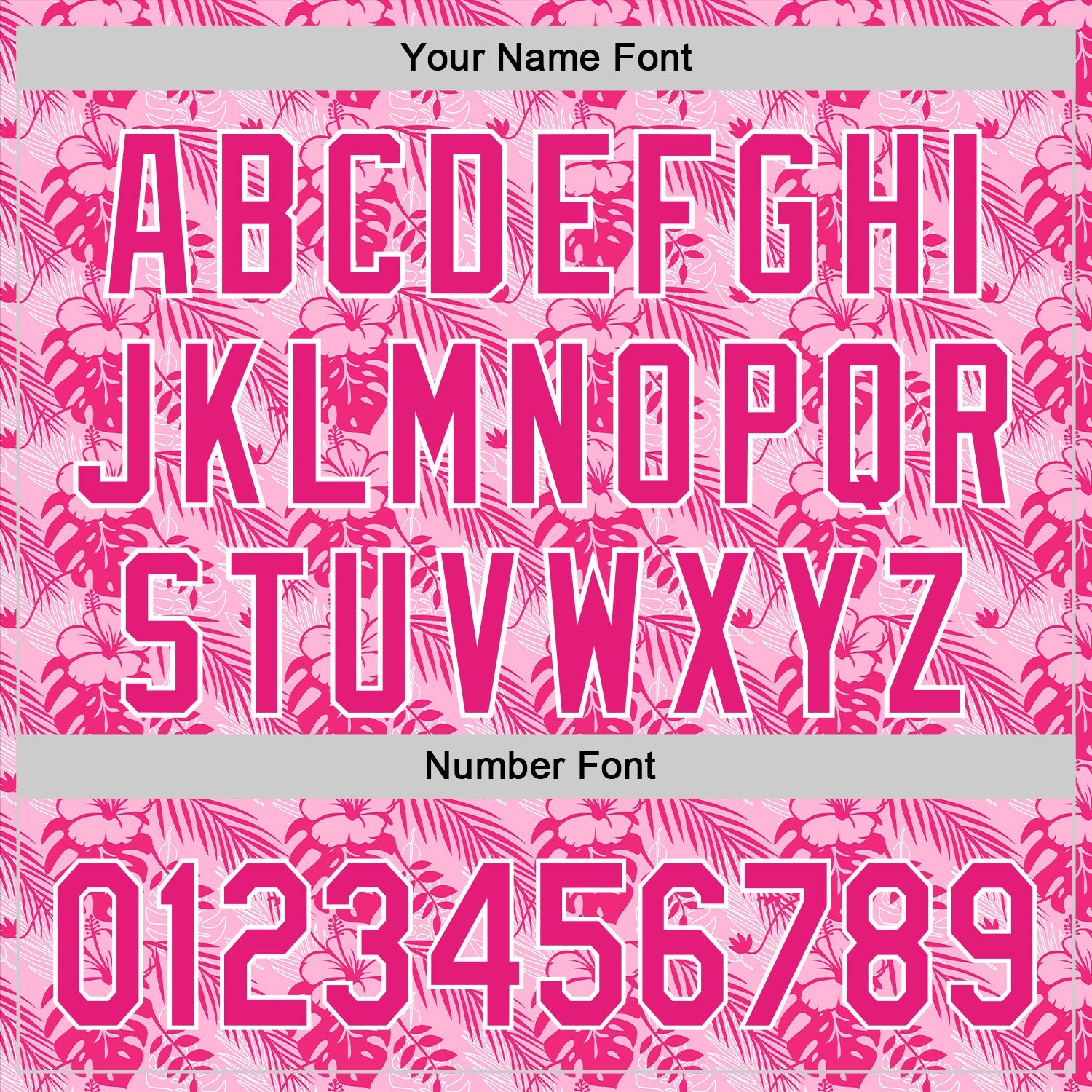 Custom Hot Pink White 3D Tropical Hawaii Jungle Leaves And Flower Authentic Baseball Jersey view 5