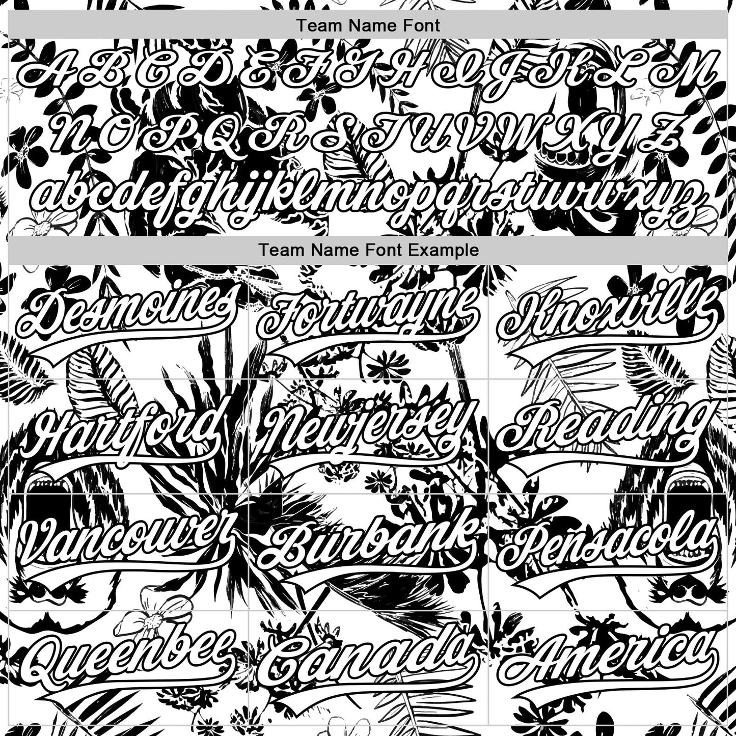 Custom White Black 3D Tropical Hawaii Jungle Plant Authentic Baseball Jersey view 4
