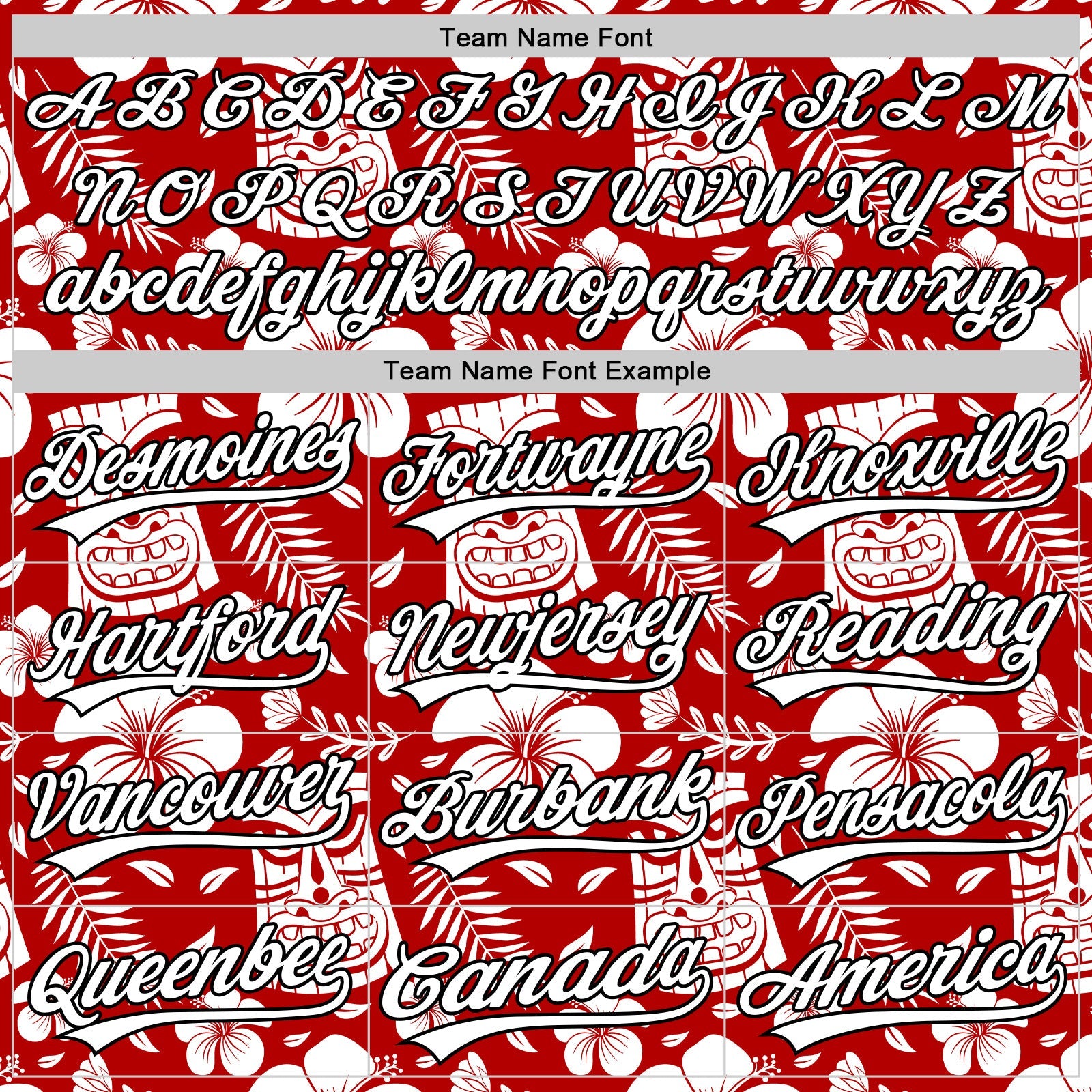 Custom Red White-Black 3D Tropical Hawaii Jungle Leaves Flower And Tiki Mask Authentic Baseball Jersey view 4