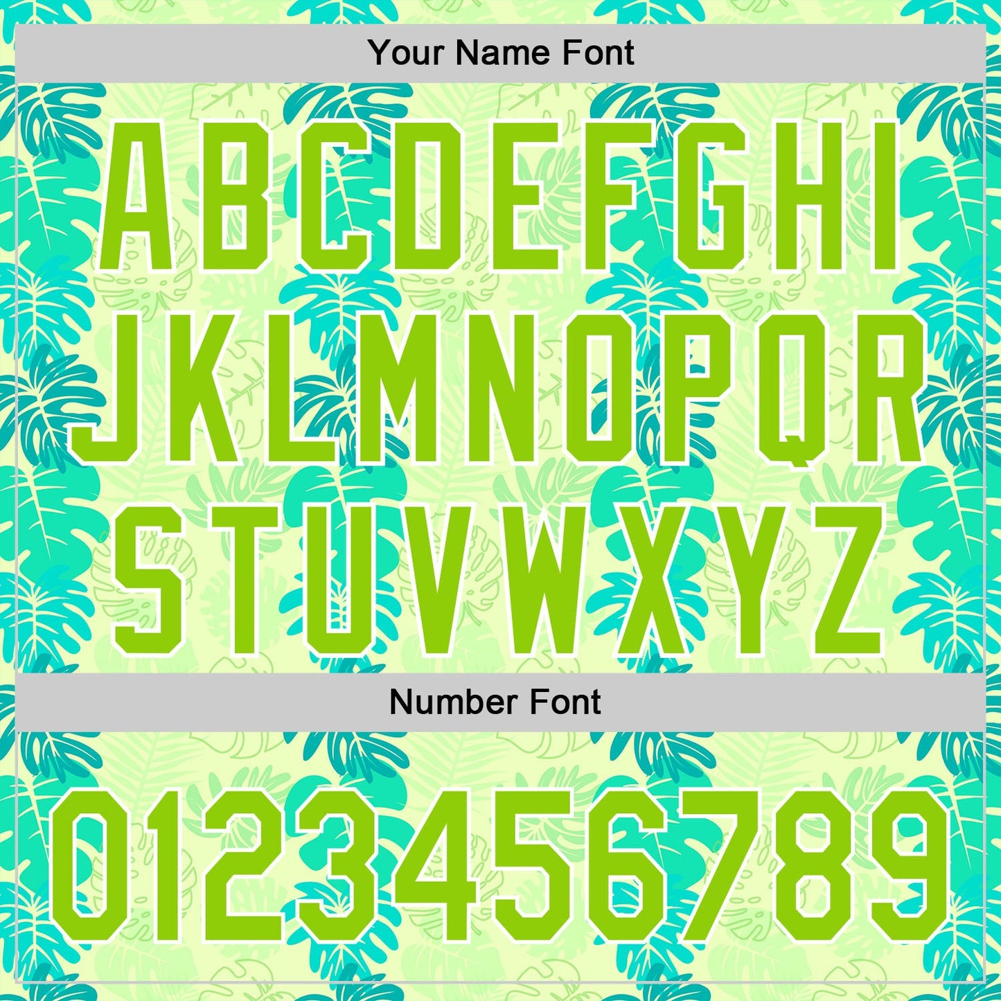 Custom Pea Green Neon Green-White 3D Tropical Hawaii Jungle Leaves Authentic Baseball Jersey view 5