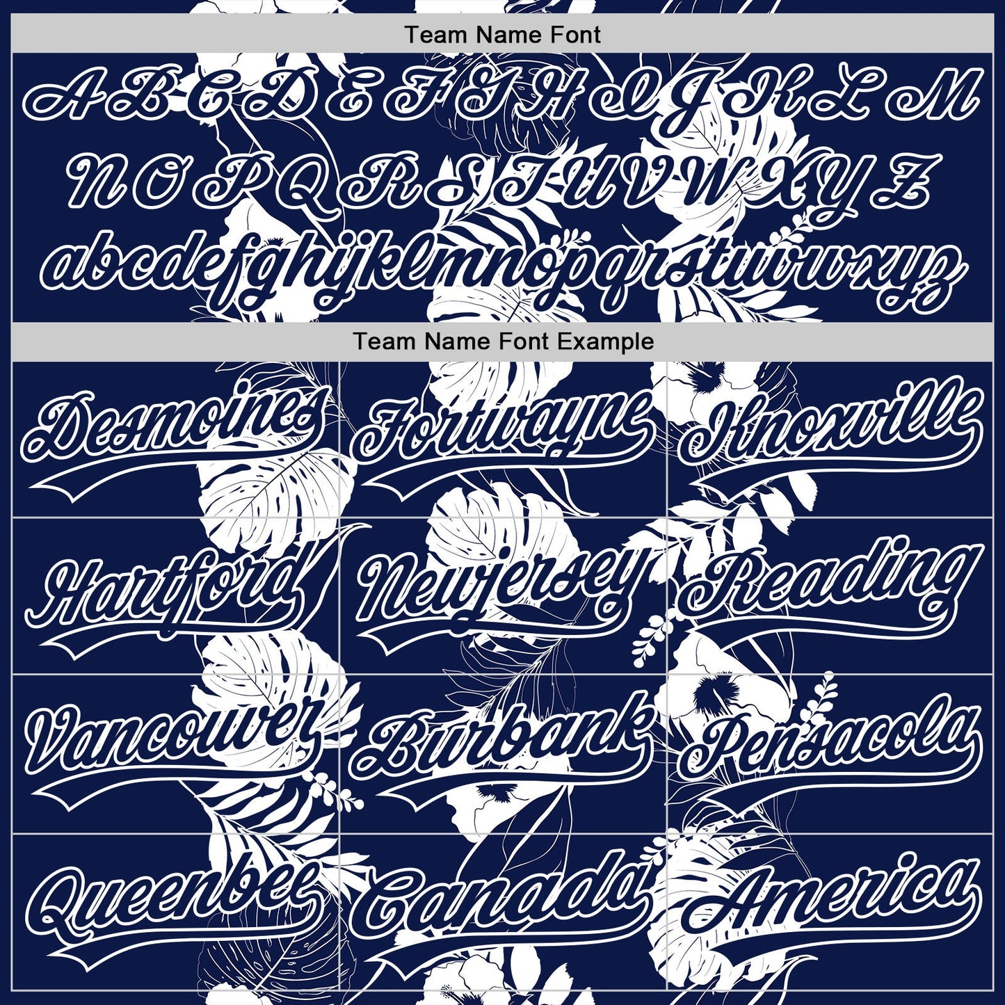 Custom Navy White 3D Tropical Hawaii Leaves And Flower Authentic Baseball Jersey view 4
