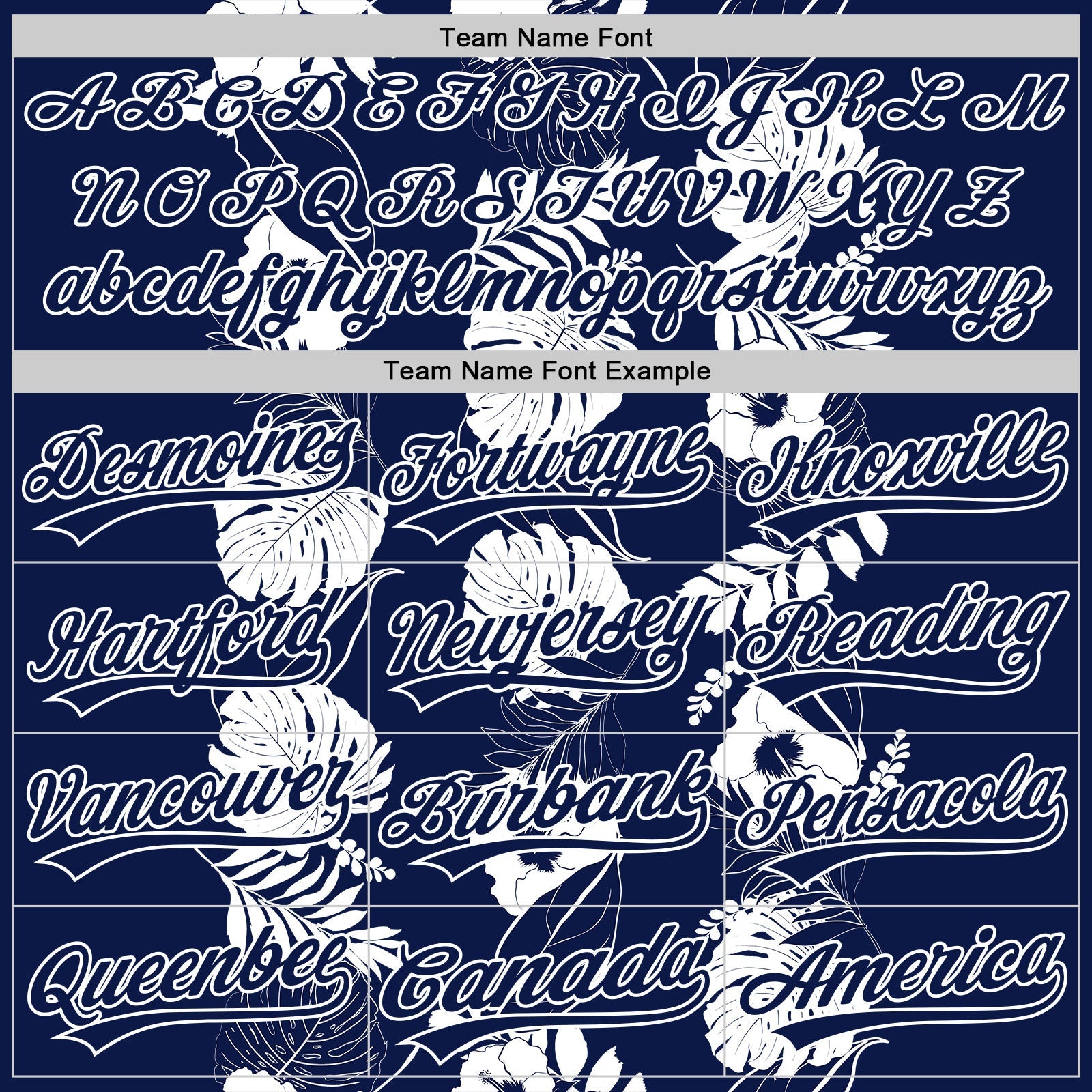 Custom Navy White 3D Tropical Hawaii Leaves And Flower Authentic Baseball Jersey view 4