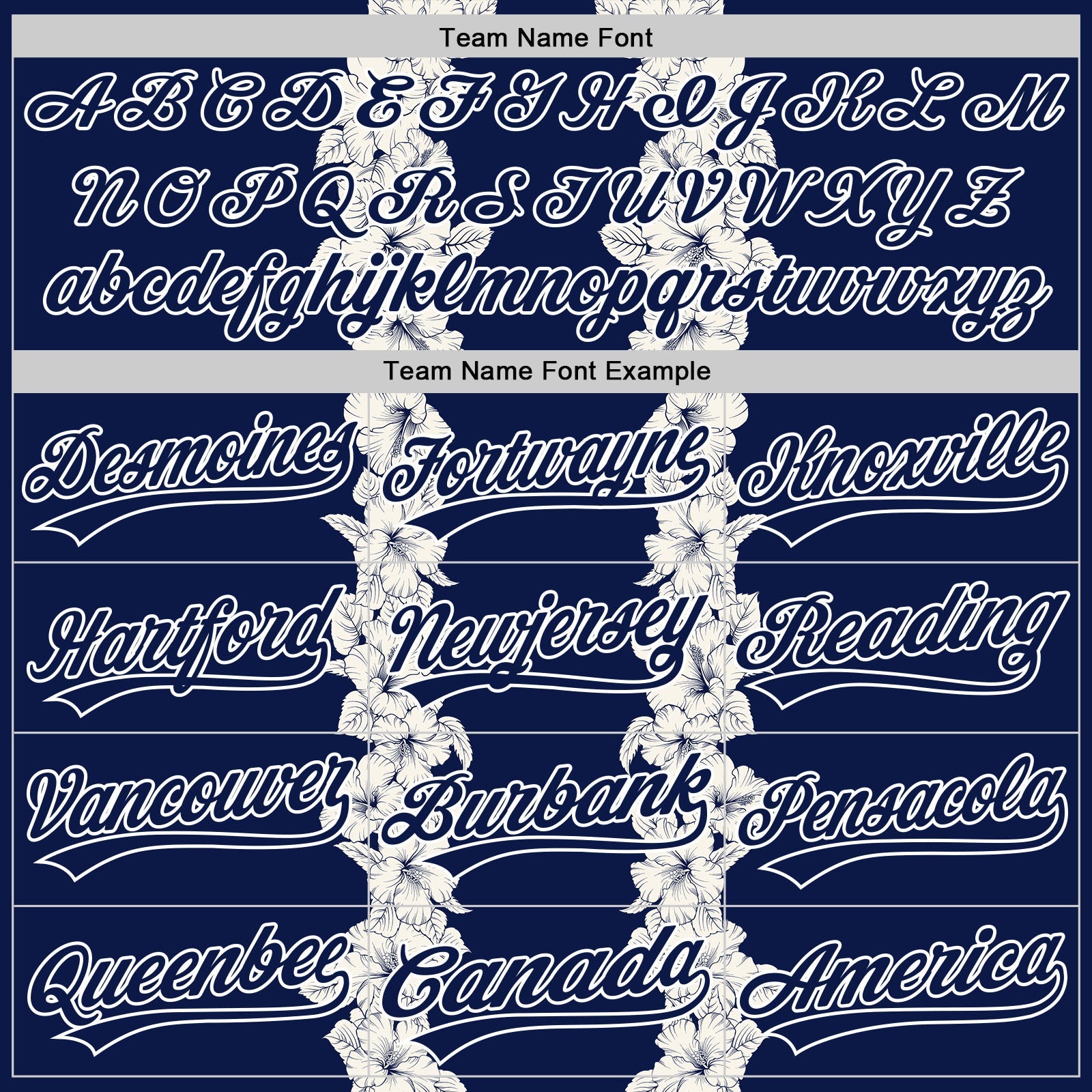 Custom Navy White 3D Tropical Hawaii Leaves And Flower Authentic Baseball Jersey view 4