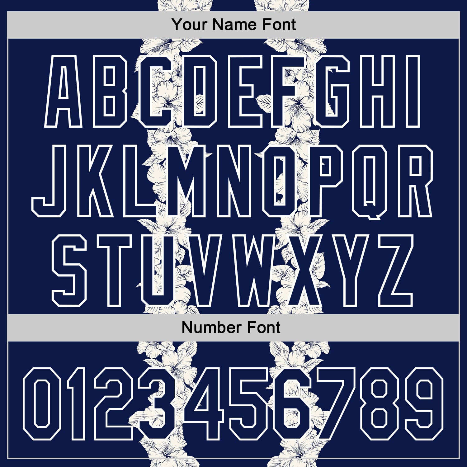 Custom Navy White 3D Tropical Hawaii Leaves And Flower Authentic Baseball Jersey view 5