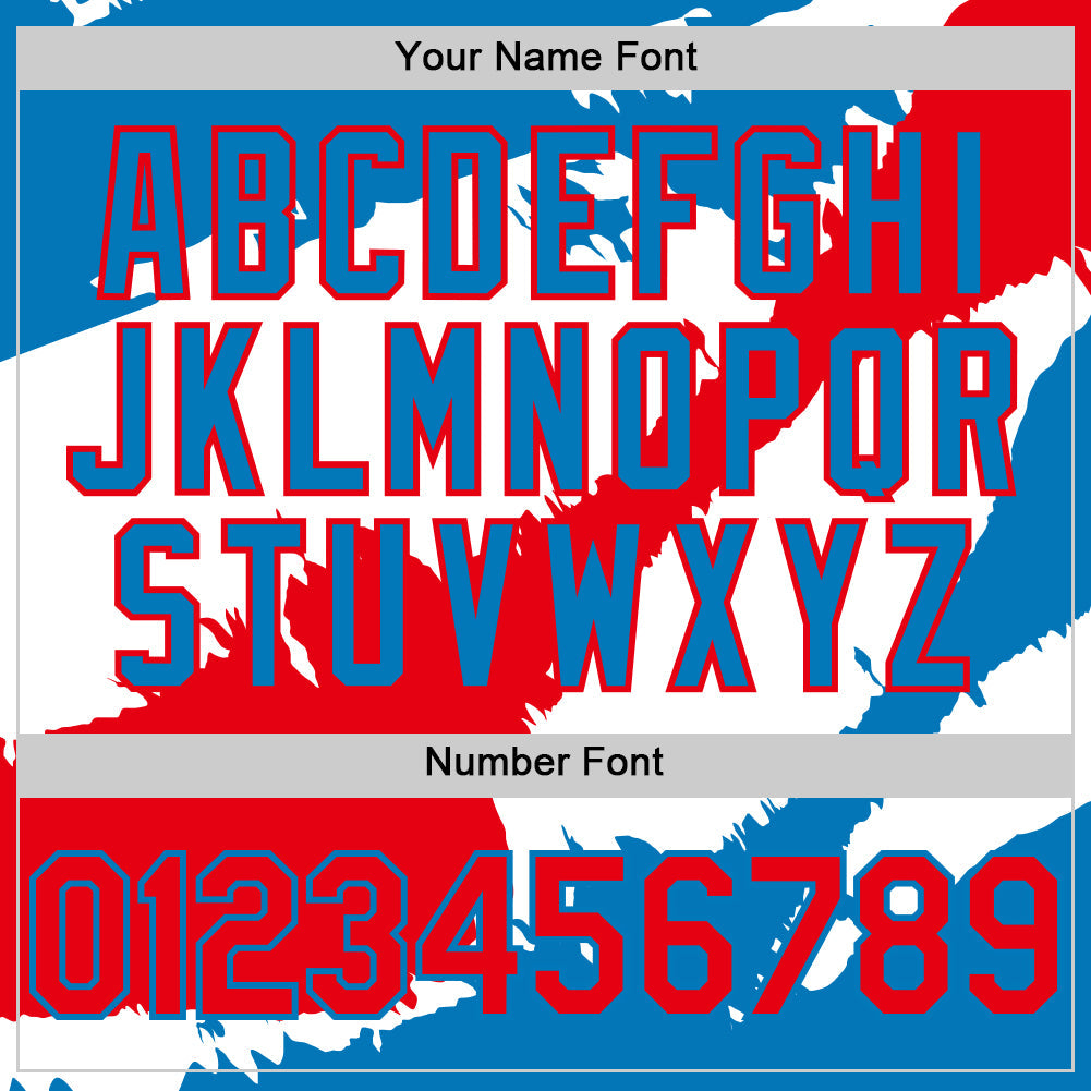 Custom Blue Fire Red-White 3D Panama Panamanian Flag Authentic Baseball Jersey view 5