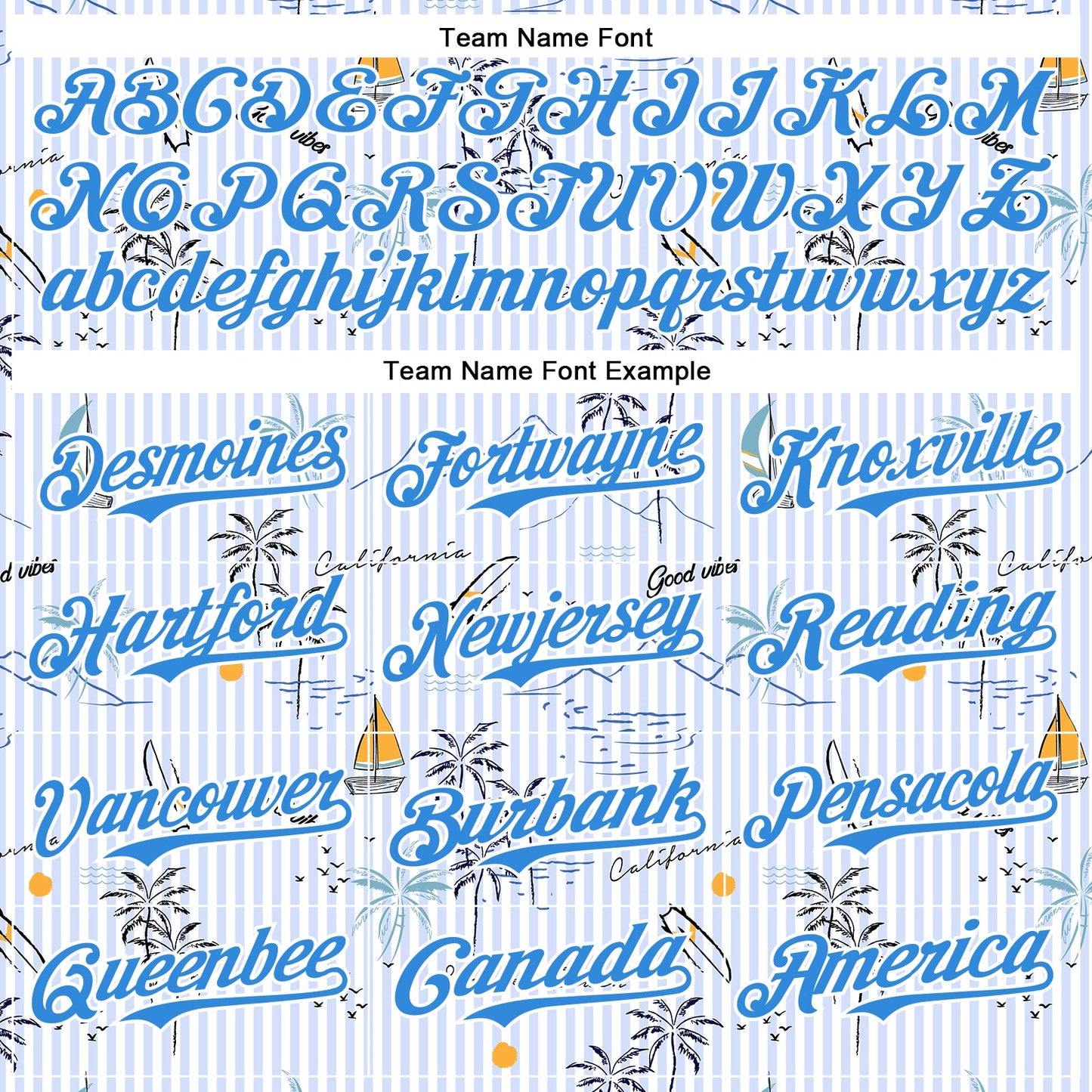 Custom White Electric Blue 3D Hawaii Beach Tropical Palm Tree Authentic Baseball Jersey view 4