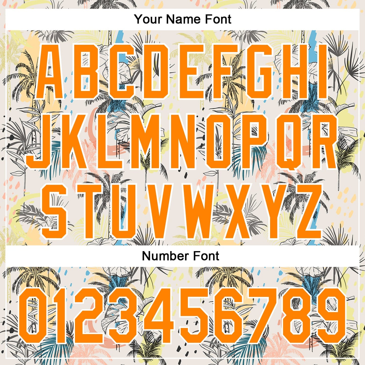 Custom Cream Bay Orange-White 3D Hawaii Tropical Palm Tree Authentic Baseball Jersey view 5