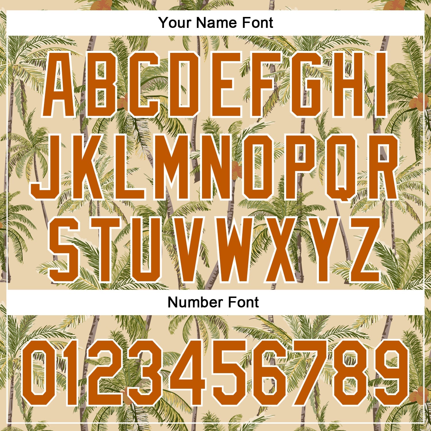 Custom City Cream Texas Orange-White 3D Hawaii Tropical Coconut Tree Authentic Baseball Jersey view 5