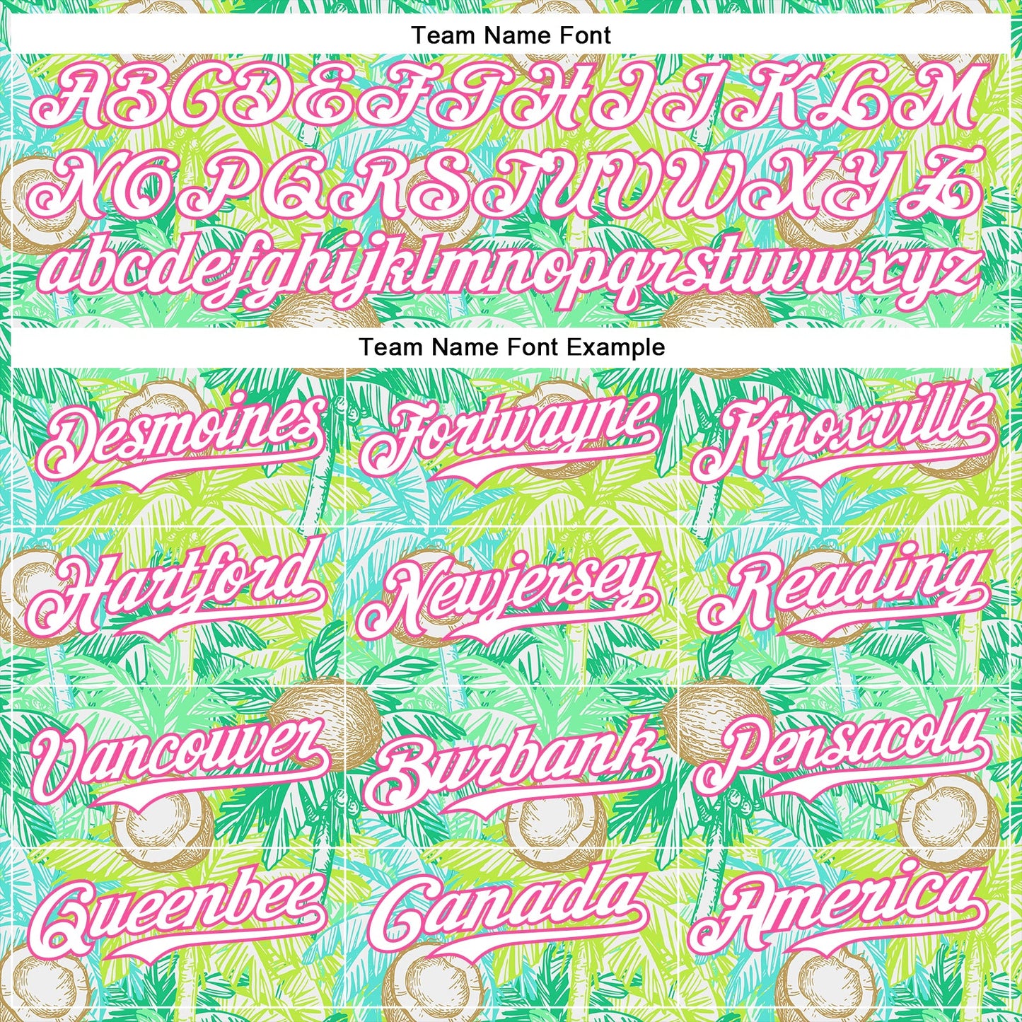 Custom White Pink 3D Hawaii Tropical Coconut Tree Authentic Baseball Jersey view 4