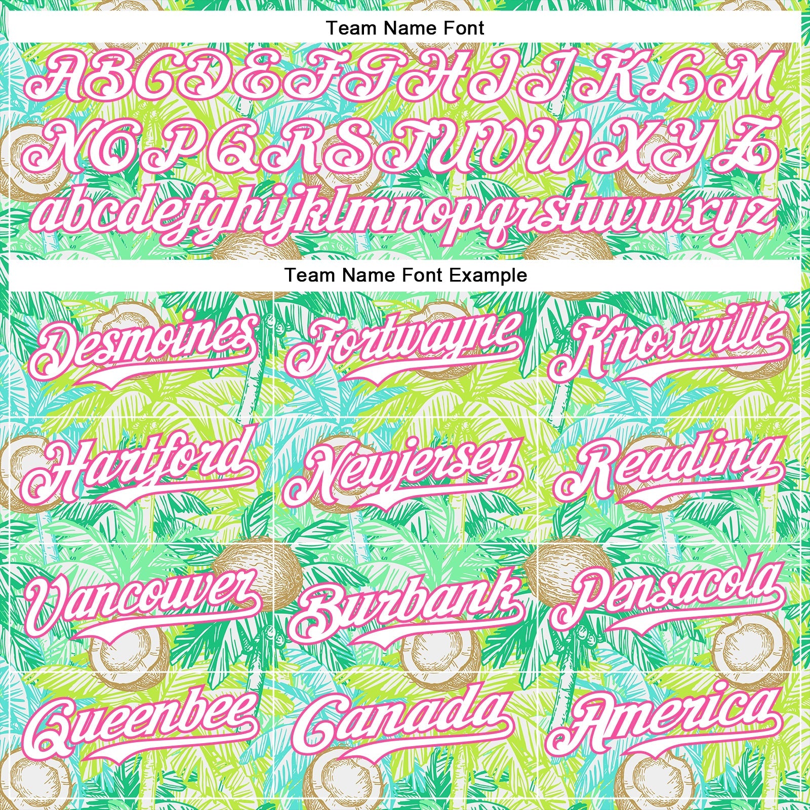 Custom White Pink 3D Hawaii Tropical Coconut Tree Authentic Baseball Jersey view 4