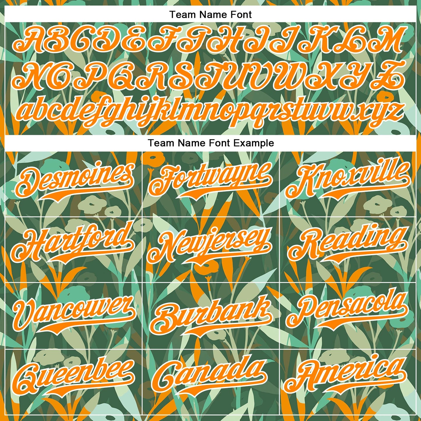 Custom Green Bay Orange-White 3D Hawaii Tropical Leaves And Flowers Authentic Baseball Jersey view 4