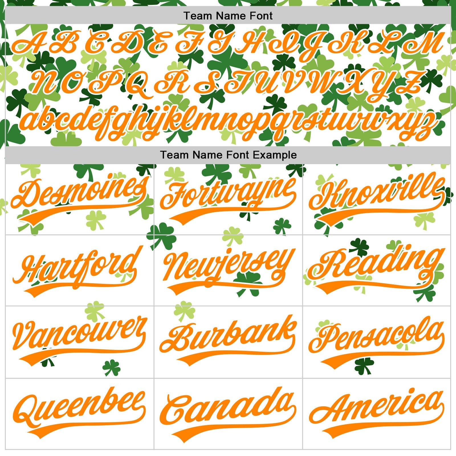 Custom White Bay Orange-Green 3D St. Patrick's Day Shamrock Authentic Baseball Jersey view 4